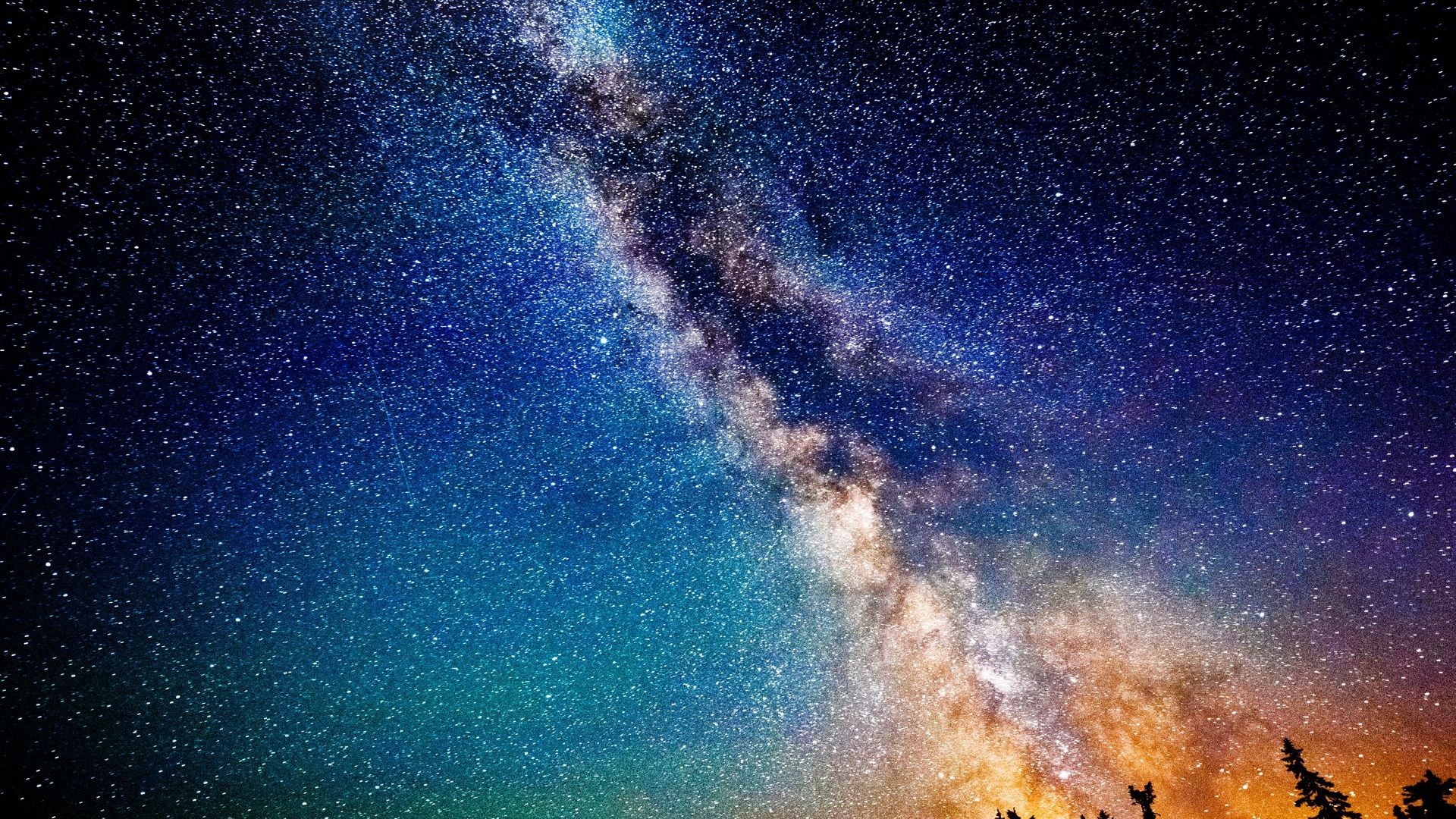 Sky Starscape Night Milky Way 1920x1080