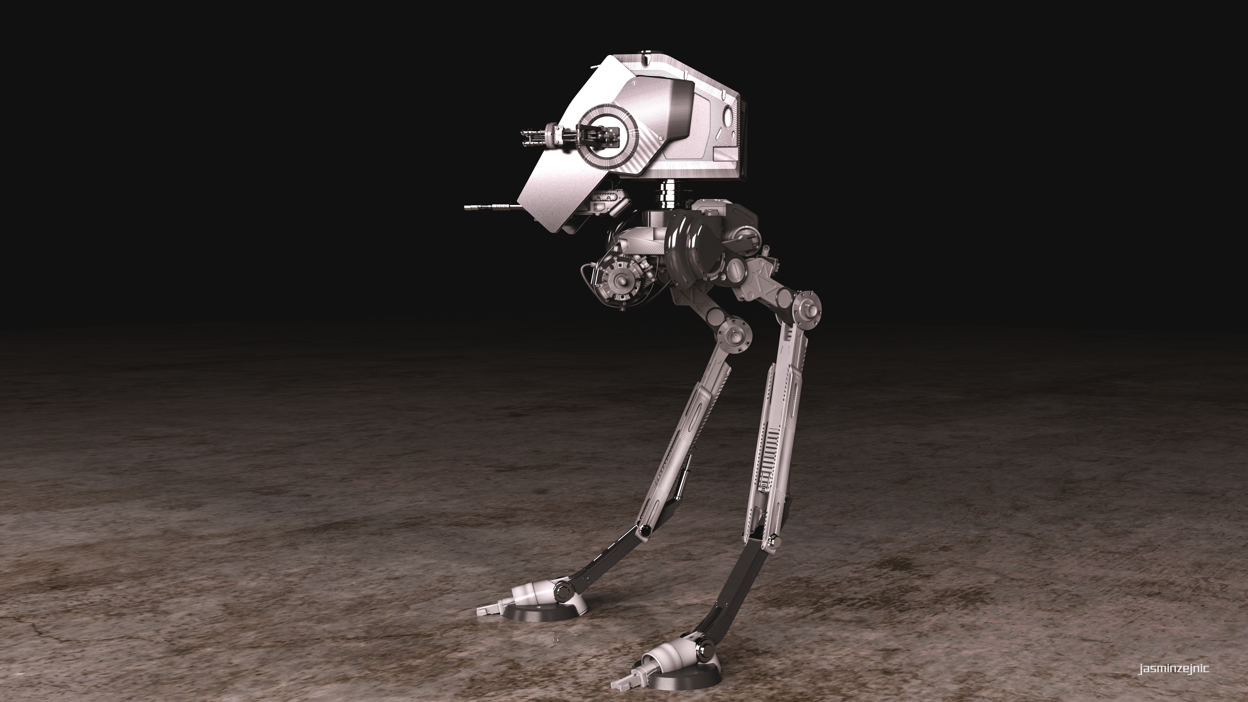 3d At St Cgi Digital Art Machine Robot Sci Fi Star Wars 4100x2308