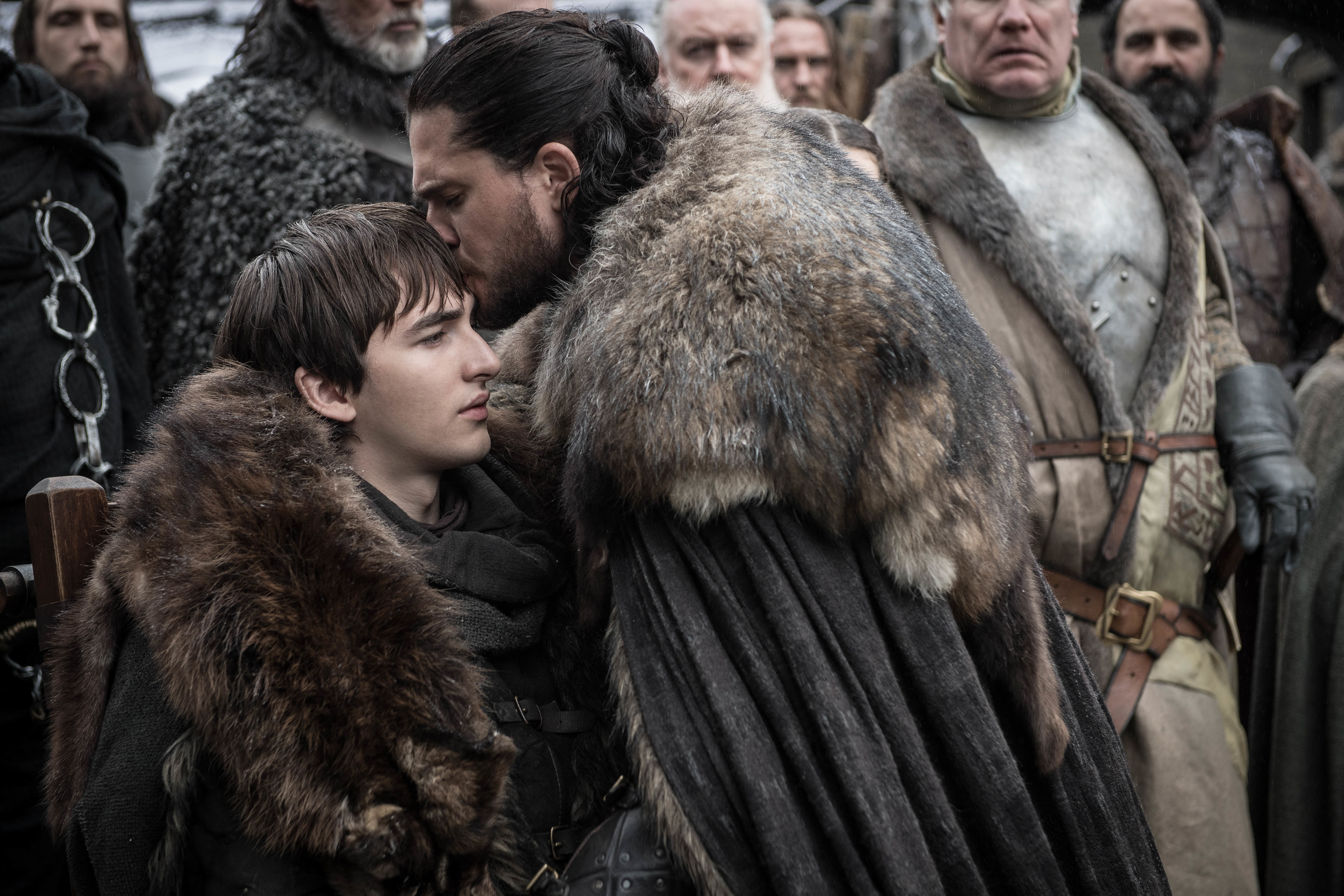 Bran Stark Isaac Hempstead Wright Jon Snow Kit Harington 3150x2100