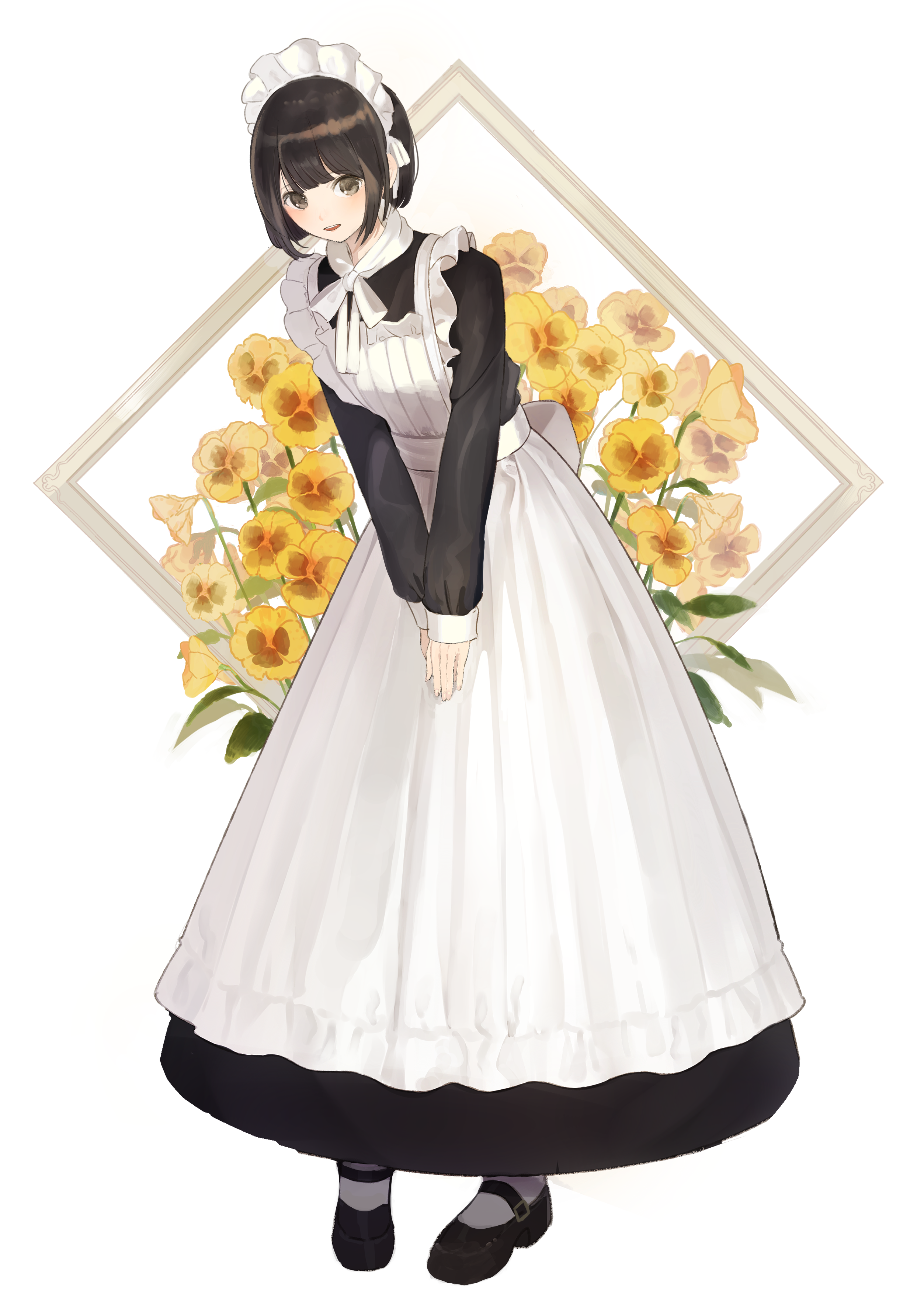 Anime Anime Girls Digital Art Artwork 2D Portrait Display Vertical Shii Maid Outfit Short Hair 2506x3540