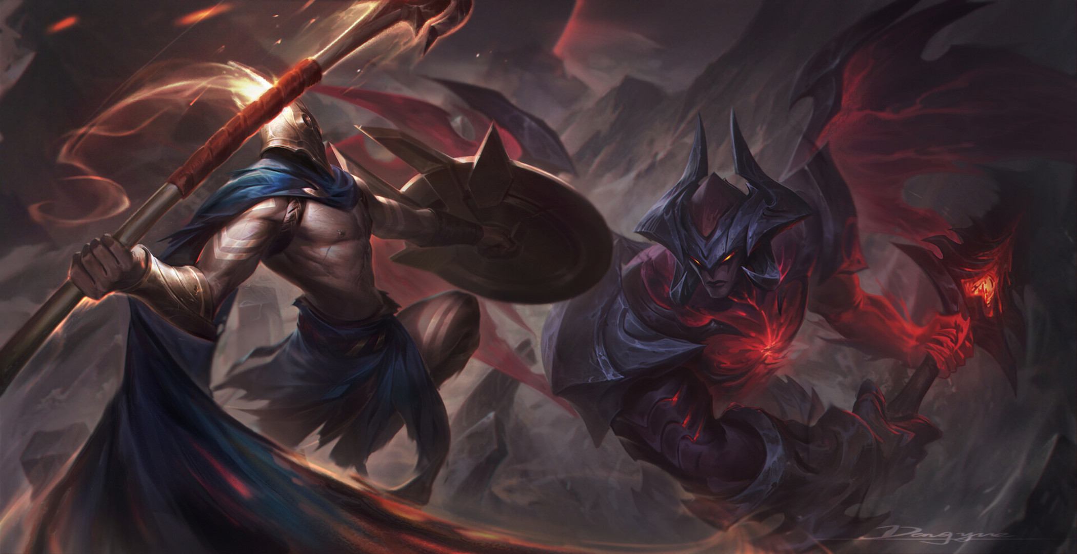 Aatrox League Of Legends Pantheon League Of Legends 2100x1080