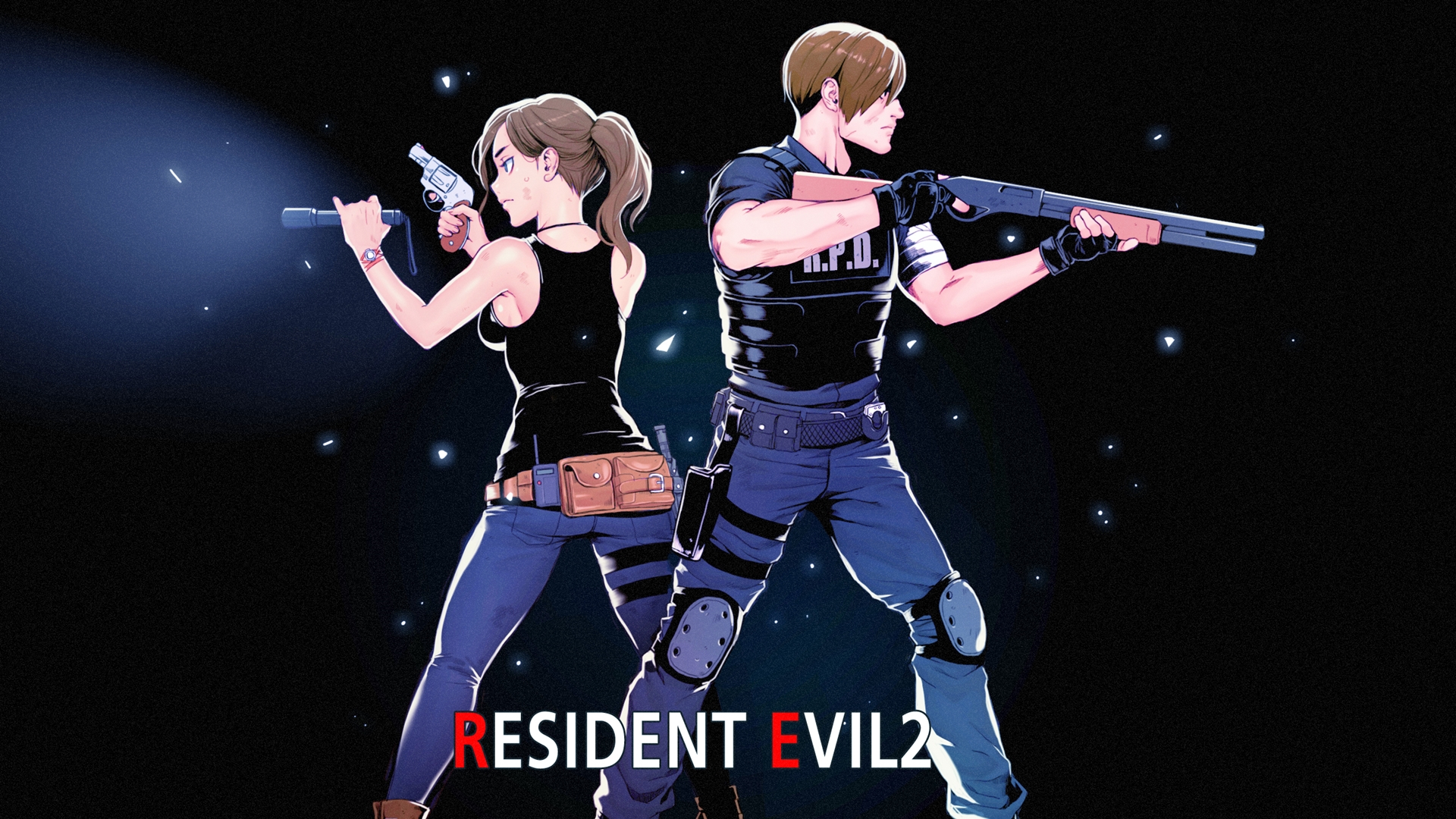 Claire Redfield Leon S Kennedy Resident Evil 2 2019 1920x1080