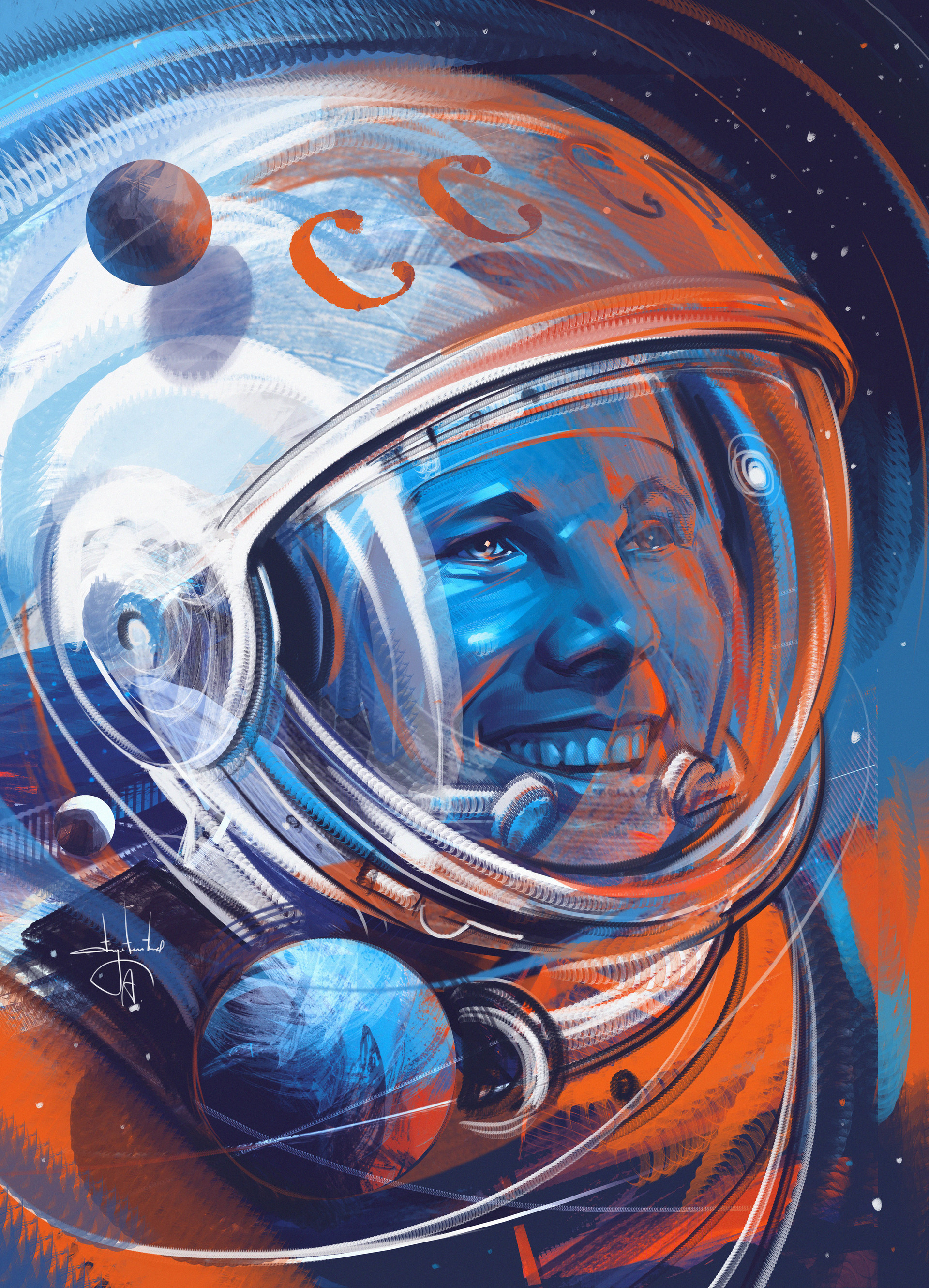 Yuri Gagarin Soviet Space Program Roscosmos Space Aleksandr Sidelnikov 1920x2660