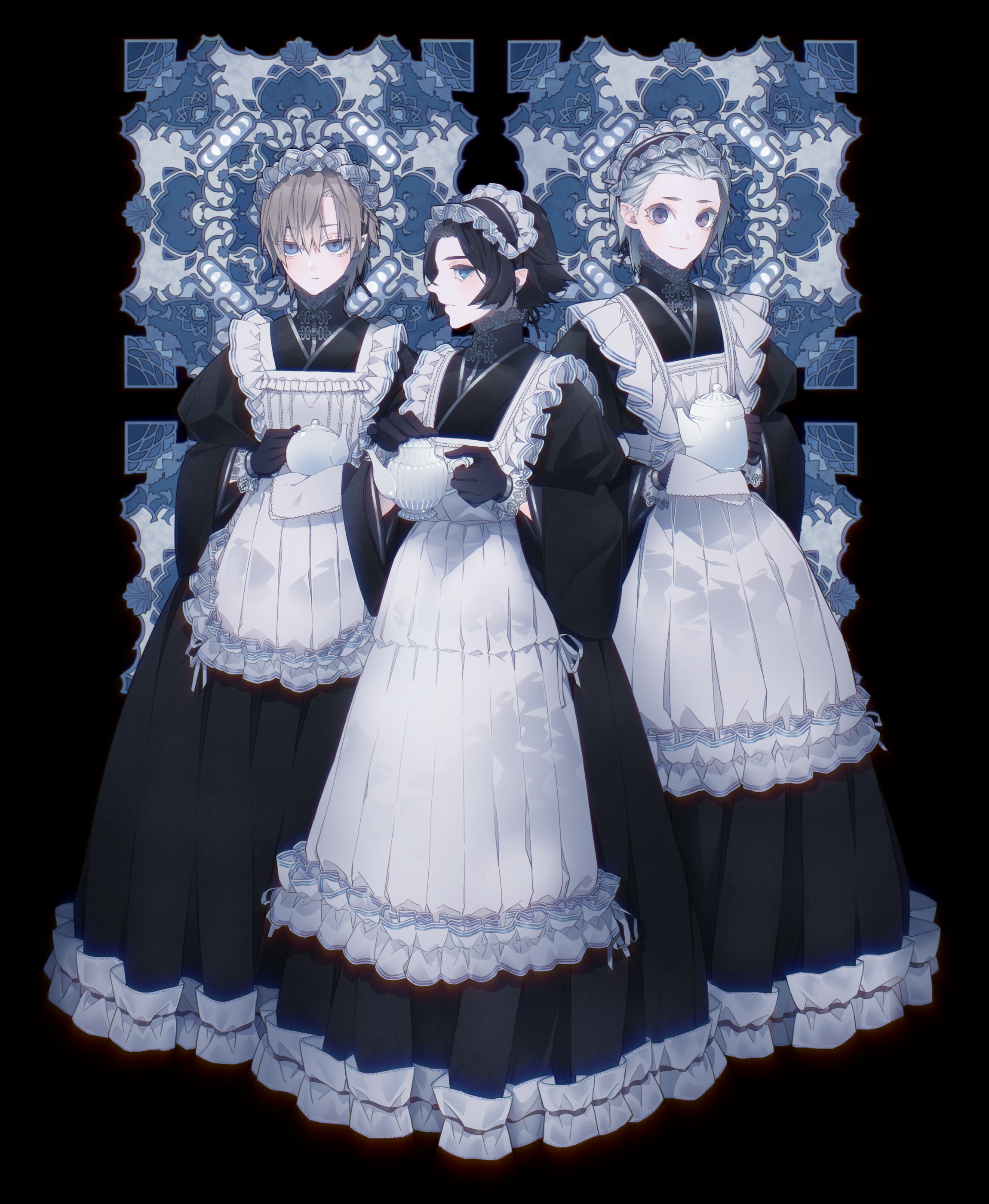 Anime Anime Girls Higurashi 77 Vertical Original Characters Maid Maid Outfit Apron Dress 2300x2800