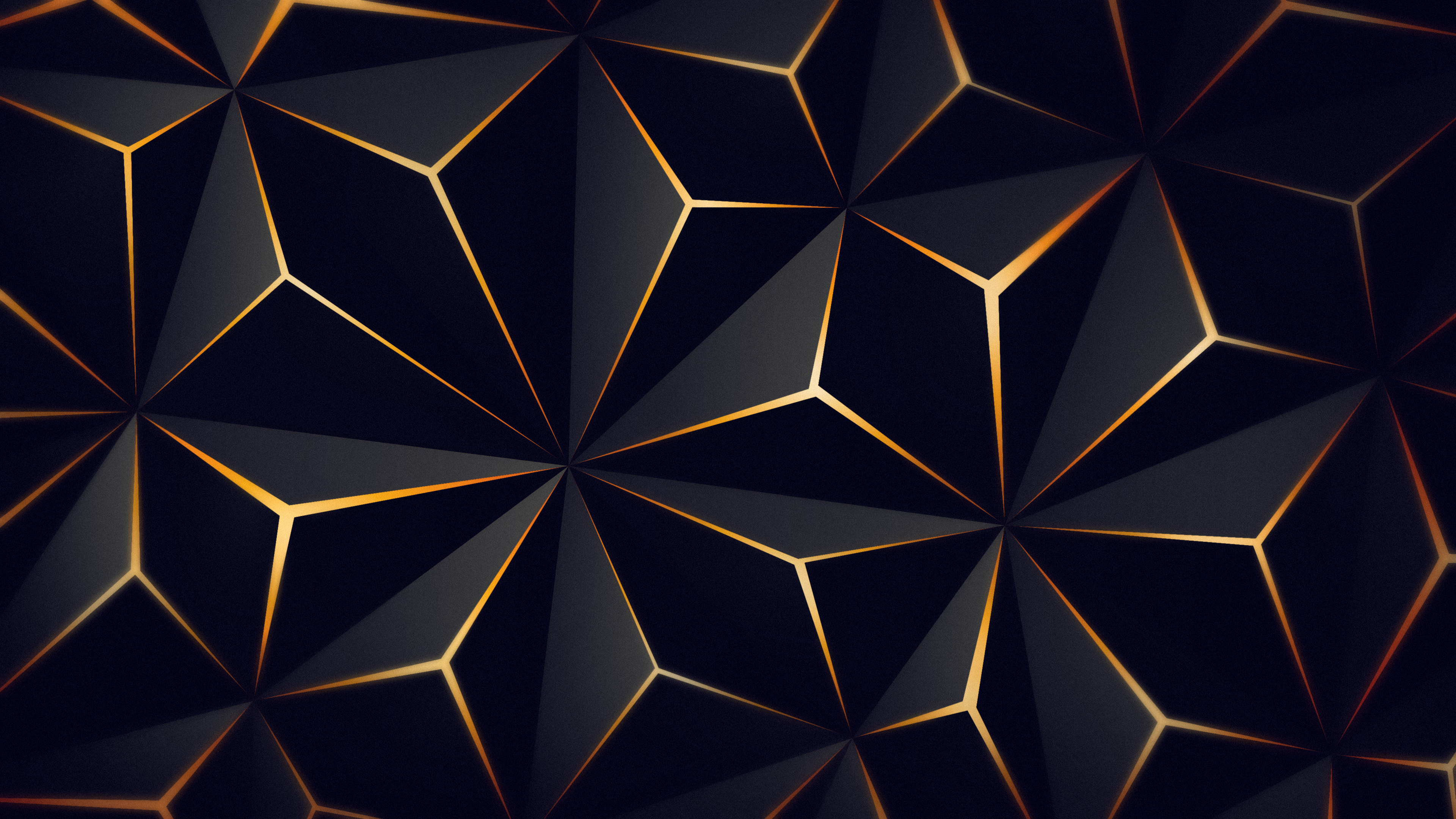 Triangle Black Solid Color Abstract 3840x2160