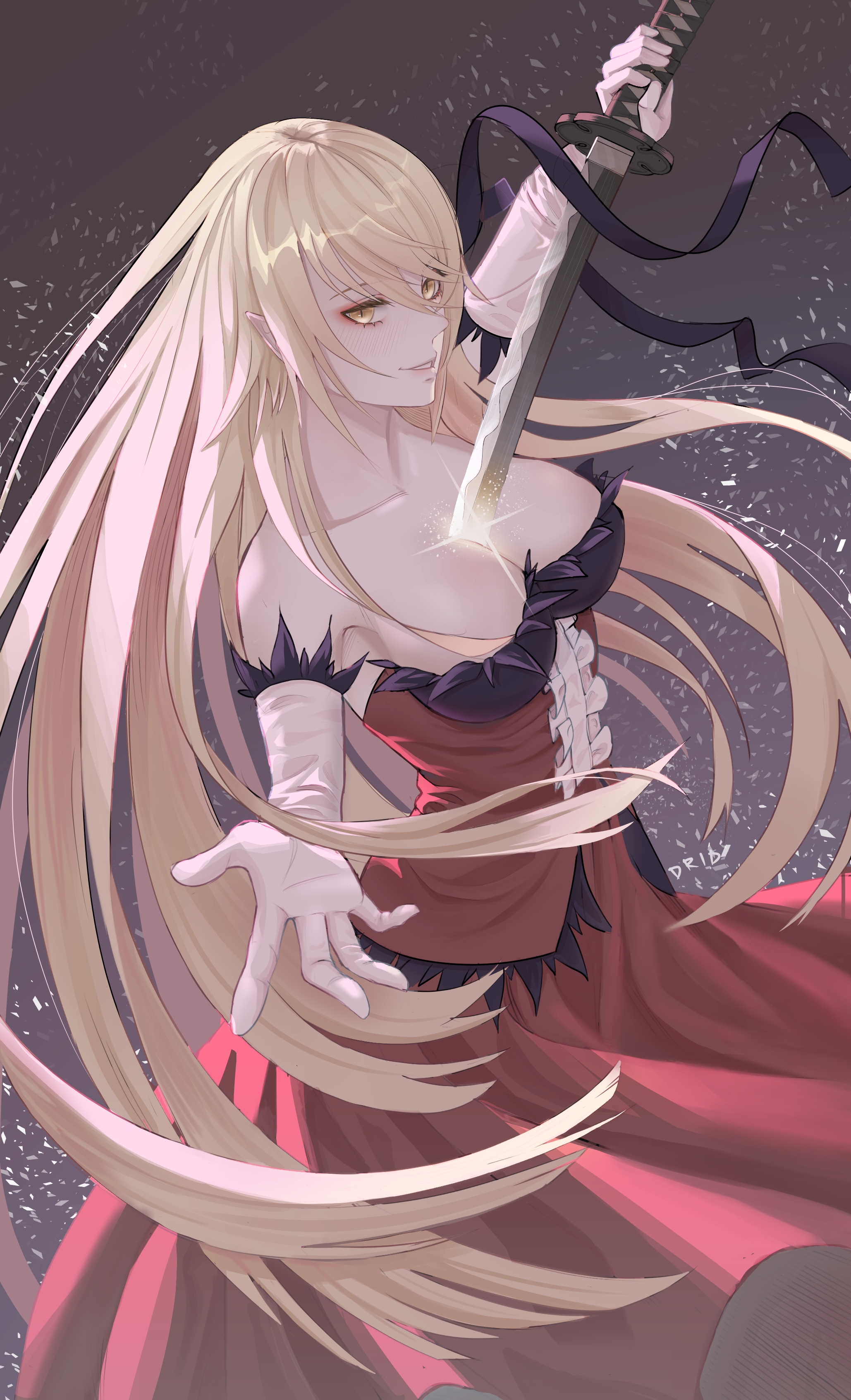 Anime Anime Girls Drid Portrait Display Monogatari Series Oshino Shinobu Blonde 2058x3385