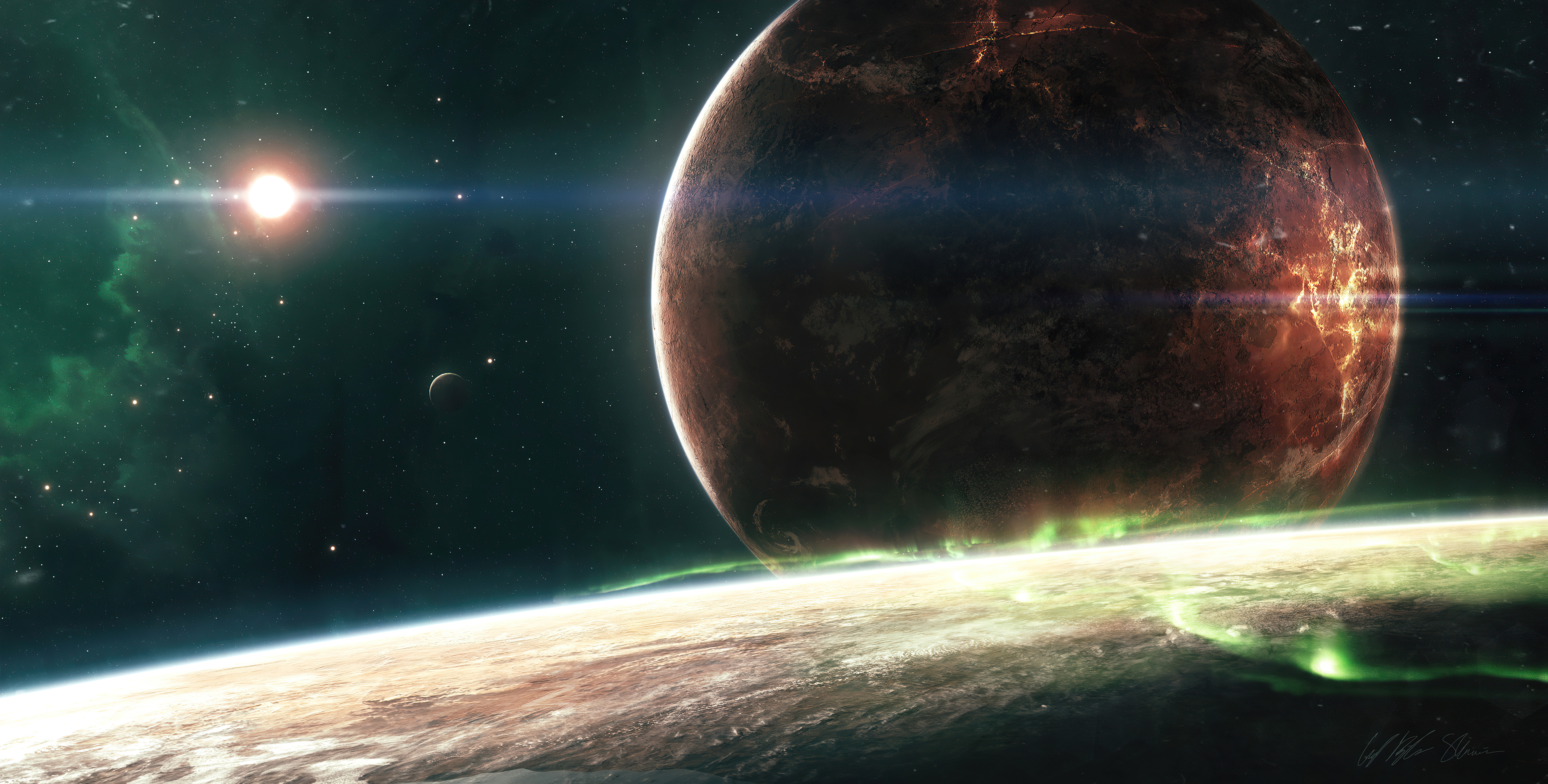 Planet Space 3840x1947