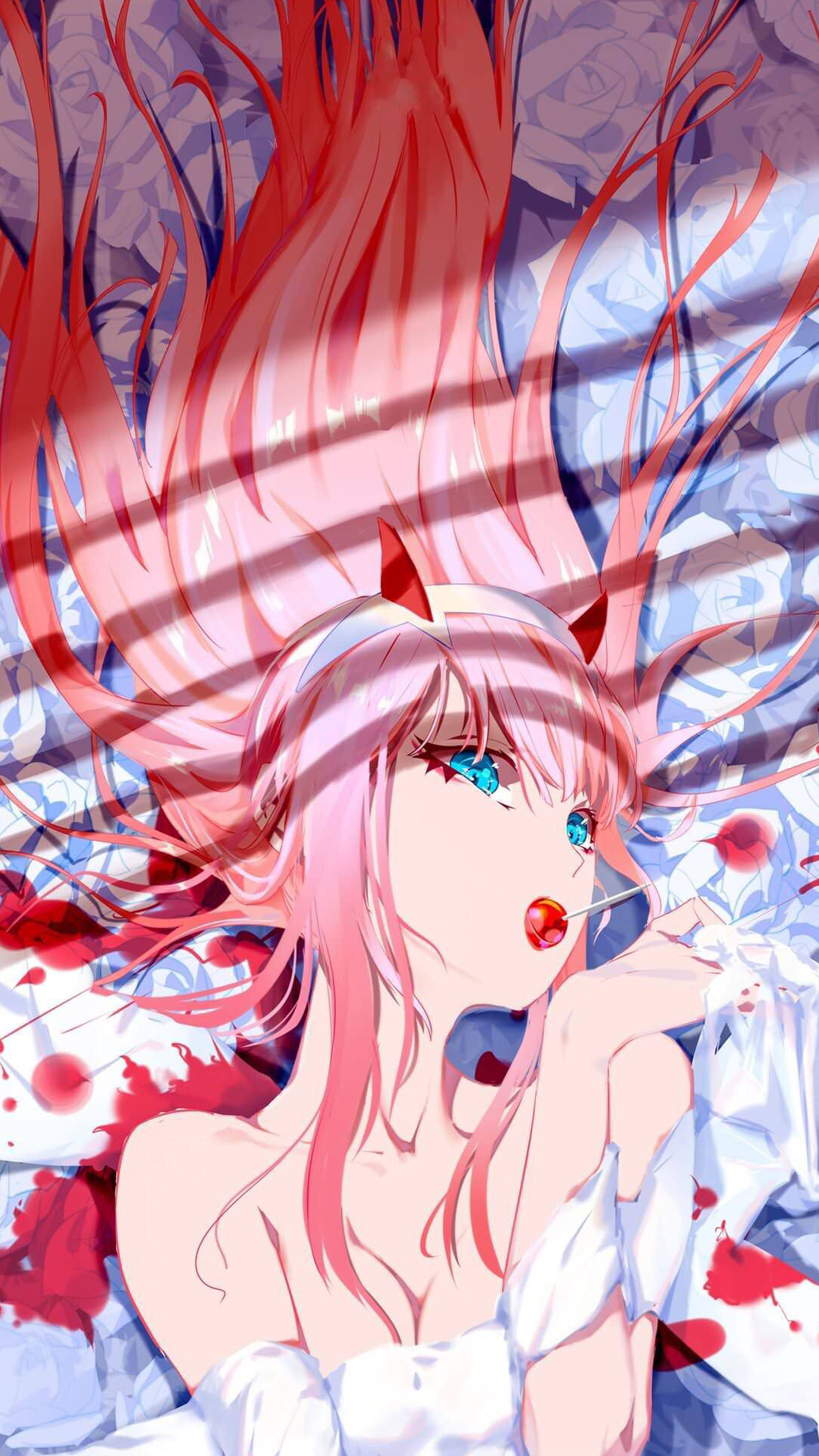 Anime Games Anime Girls Darling In The FranXX Zero Two Darling In The FranXX Pink Hair Blue Eyes Hor 1080x1920