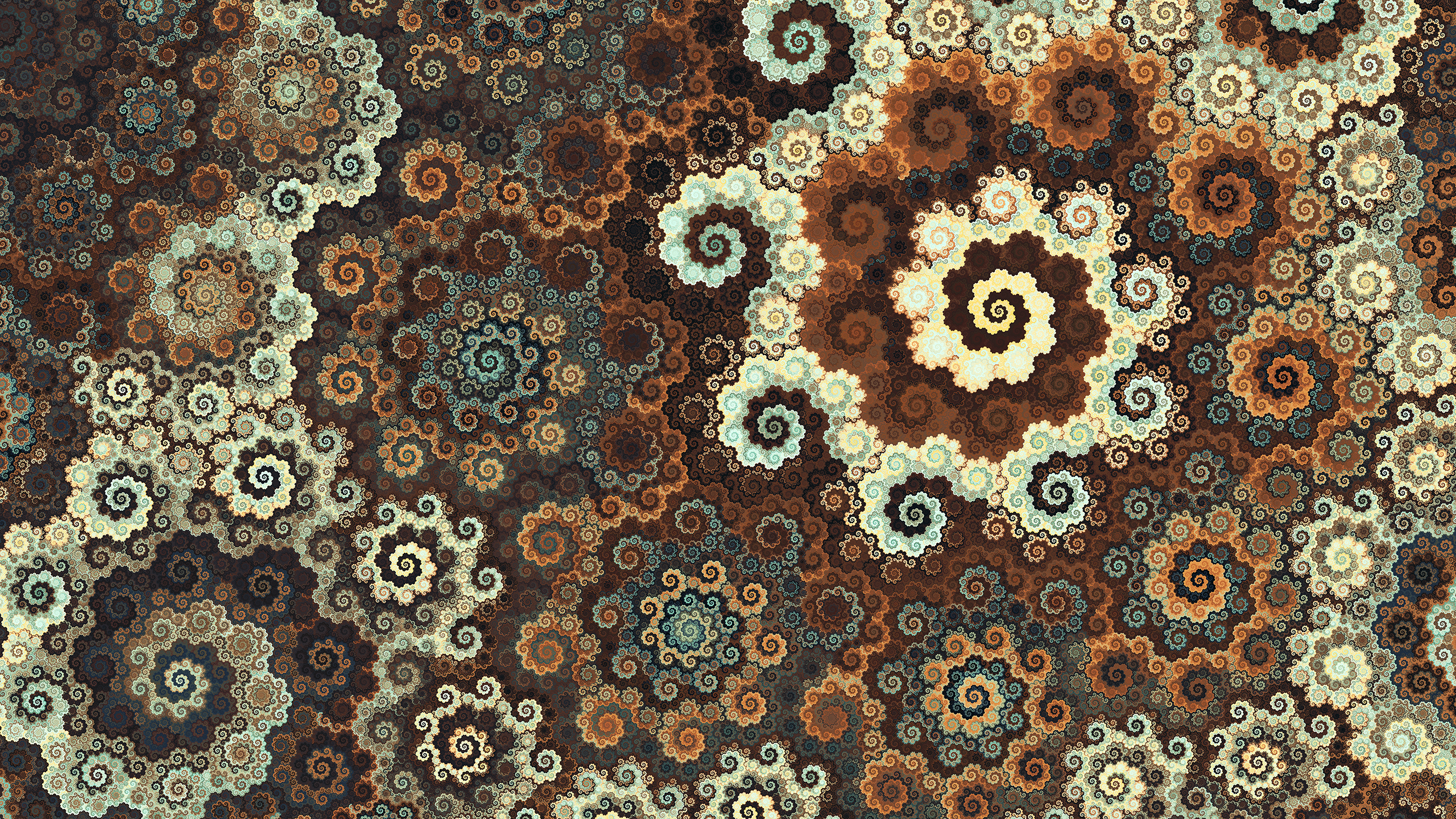 Artistic Fractal Pattern Spiral 2560x1440