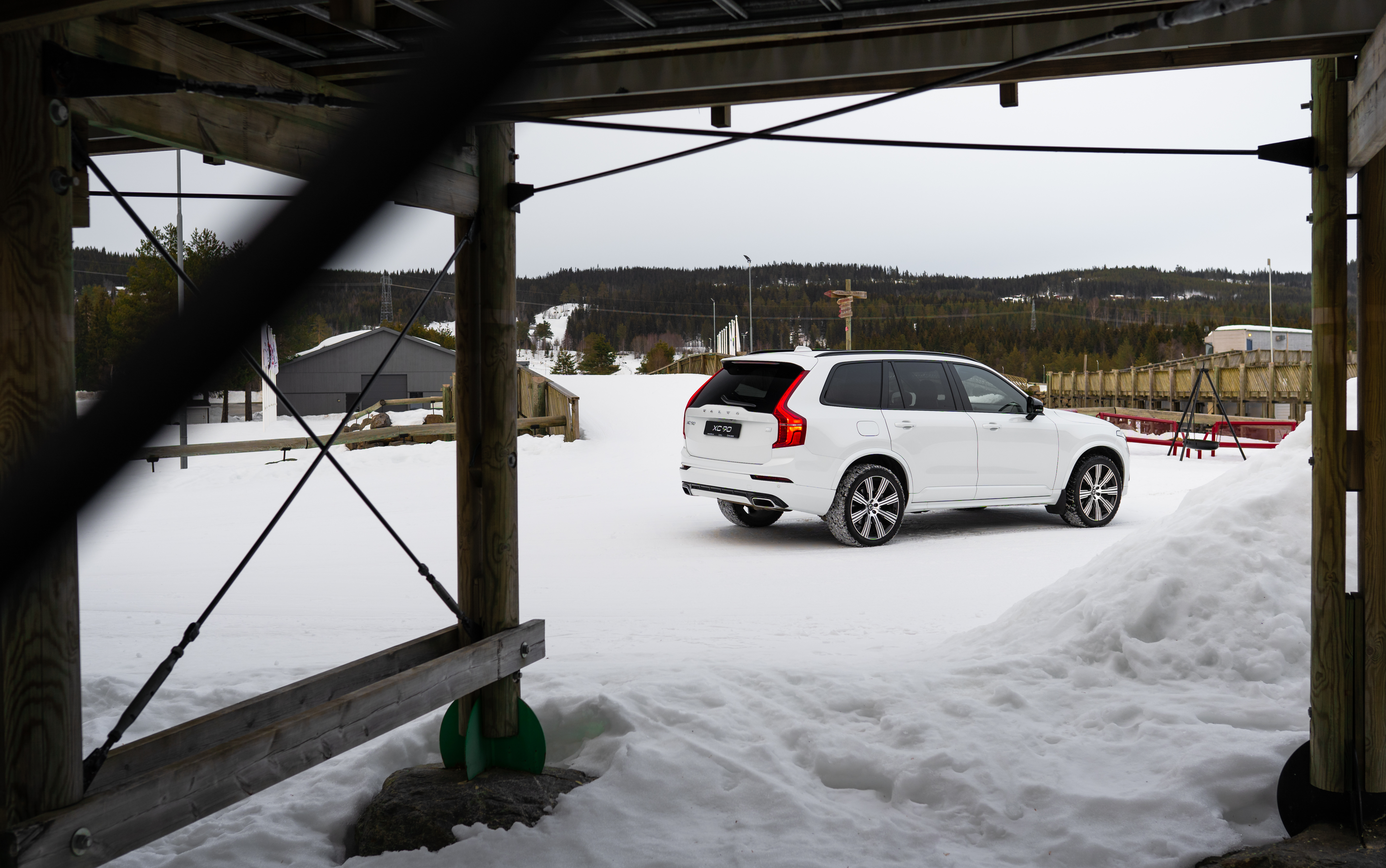 Car Volvo SUV Volvo XC90 Snow Winter 5370x3363