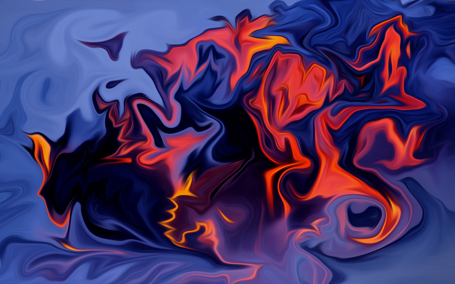 Abstract Fluid Liquid Shapes Dark Colorful Digital Art Interference Gradient Paint Splash Artwork Oi 1920x1200