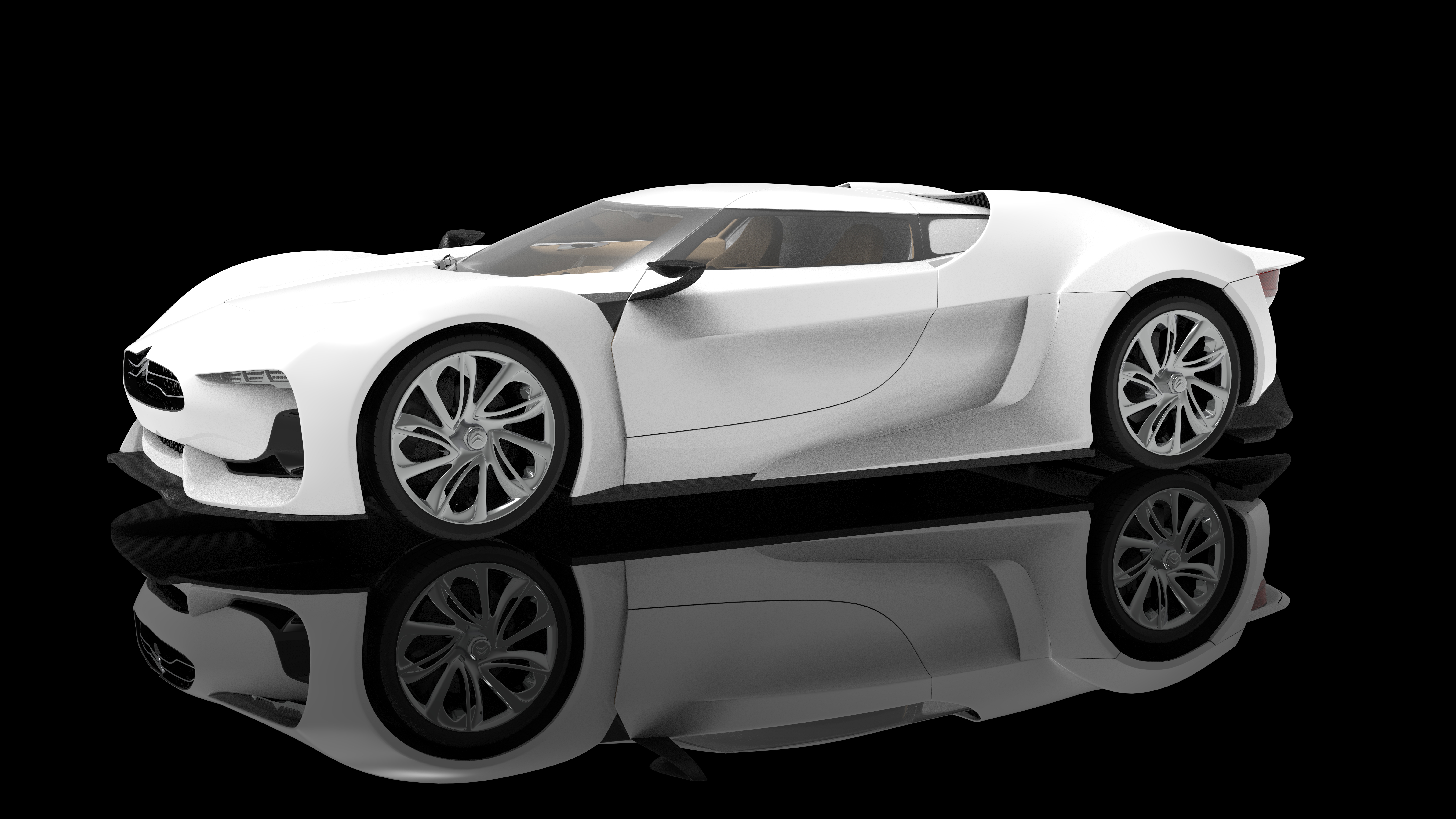 Concept Car Concept Cars Citroen Concept 2008 GT By Citroen 8 K 3D Graphics LED Headlight Vehicle In 7680x4321