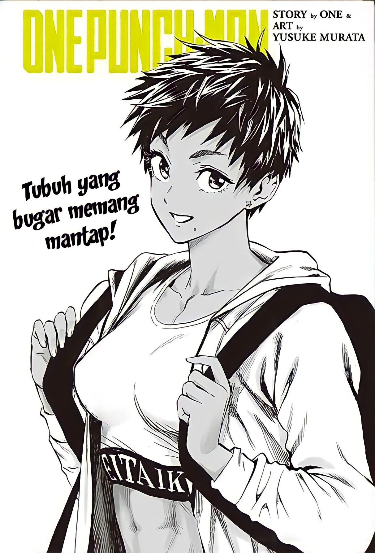Suiko One Punch Man Manga Anime Girls Monochrome Short Hair Tomboys 1212x1786