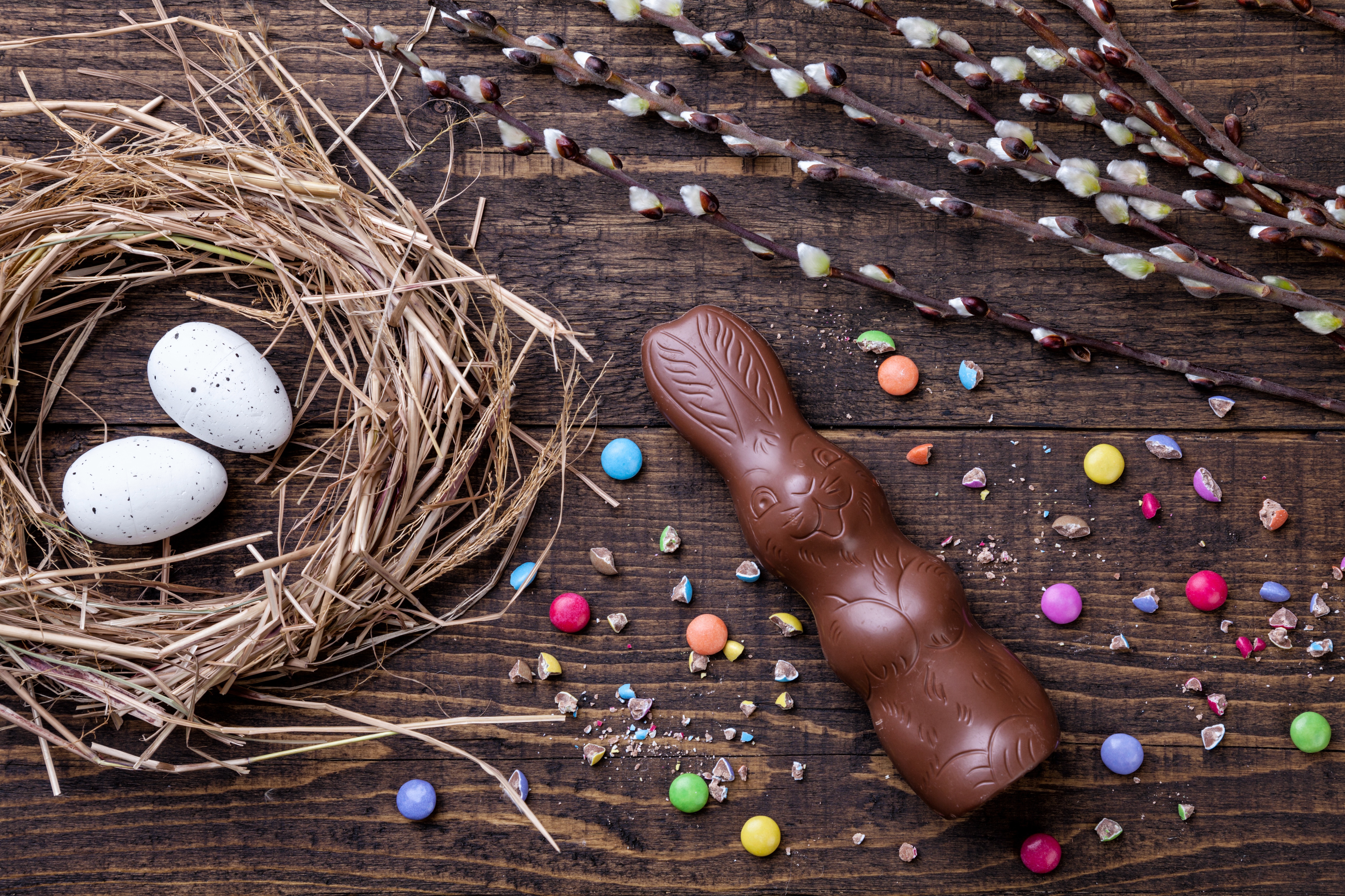 Candy Chocolate Easter Nest Still Life 5616x3744