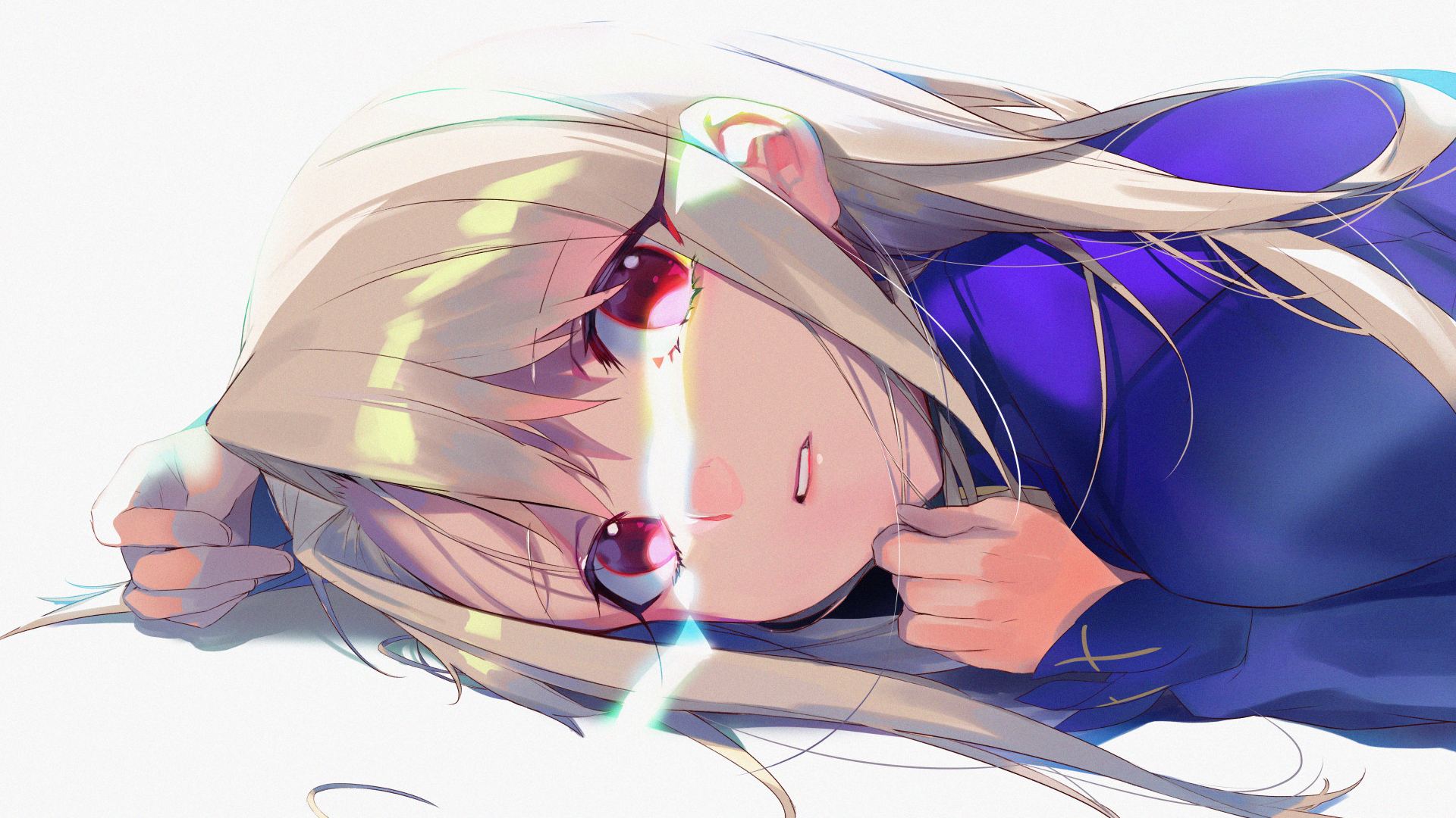 Anime Anime Girls Fate Series Fate Stay Night Illyasviel Von Einzbern Blonde Schoolgirl Red Eyes Whi 1920x1080