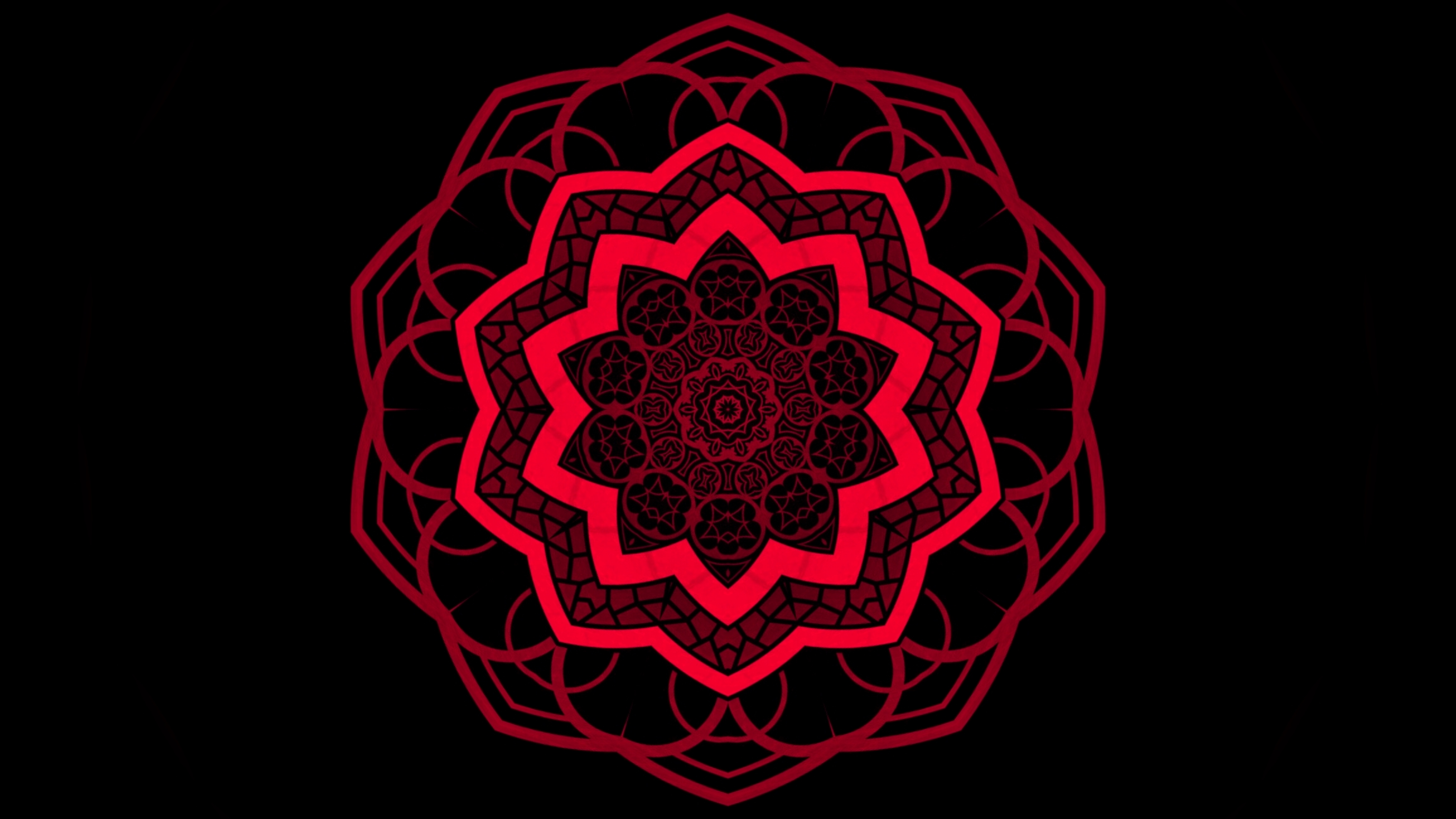 Mandala Pattern Red 5963x3355