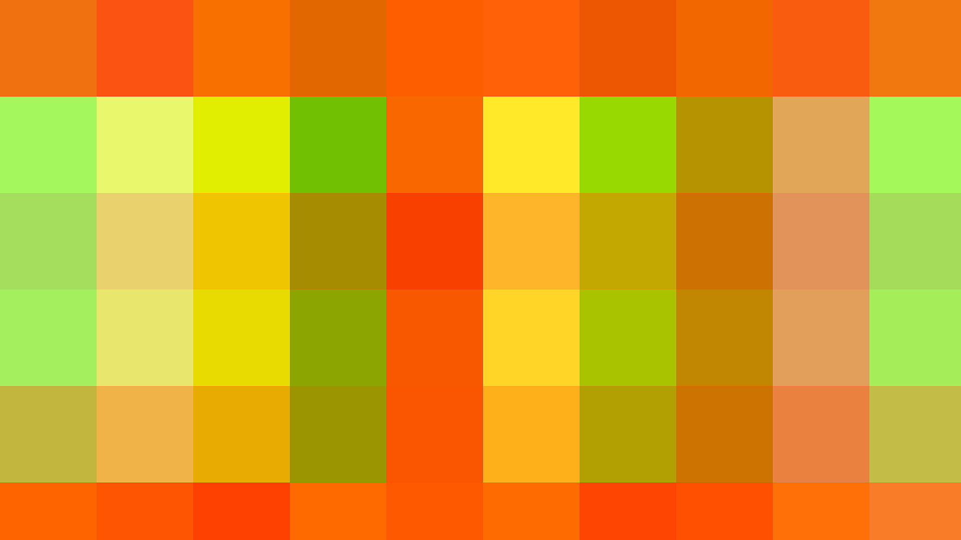 Abstract Colorful Digital Art Geometry Green Shapes Square Yellow Orange Color 1920x1080
