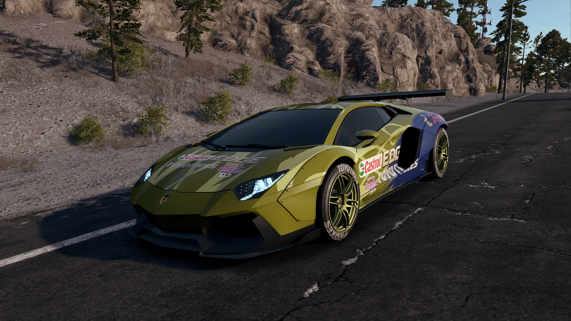 Car Need For Speed Payback Lamborghini Aventador LP700 4 Yellow Castrol Livery 1920x1080