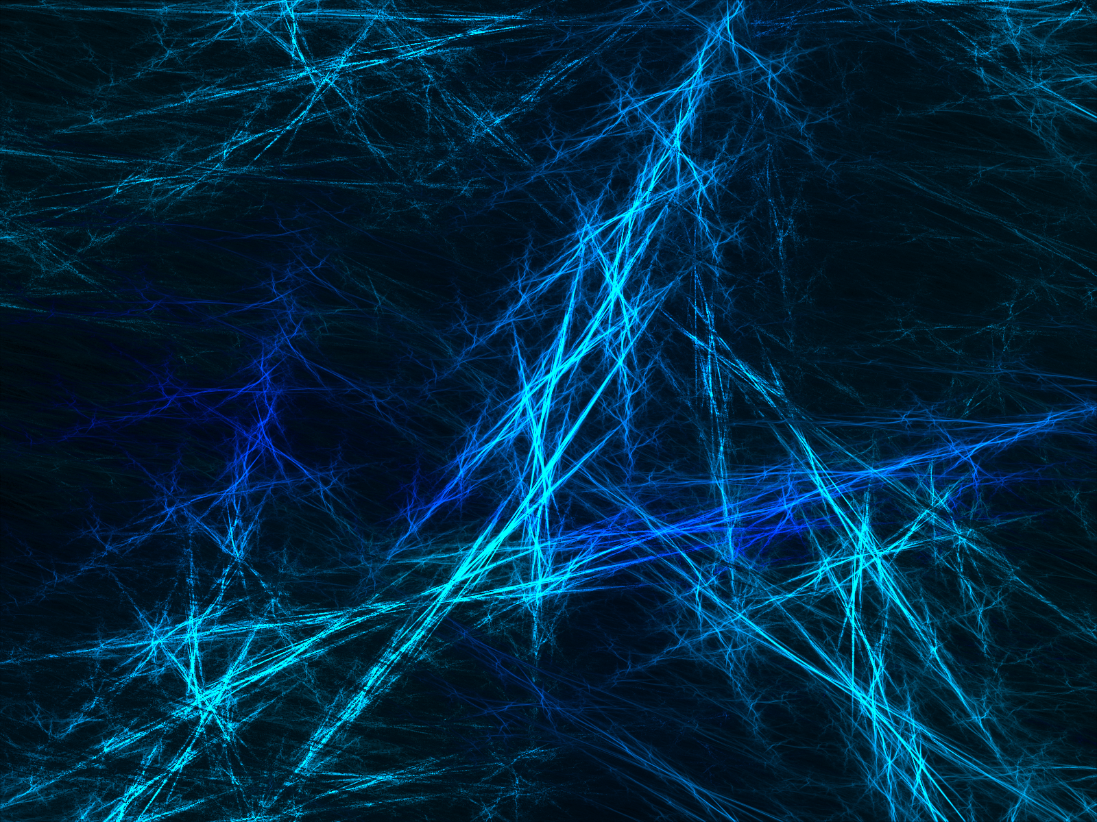 Abstract Blue Chaoscope Software Fractal Lines 1600x1200