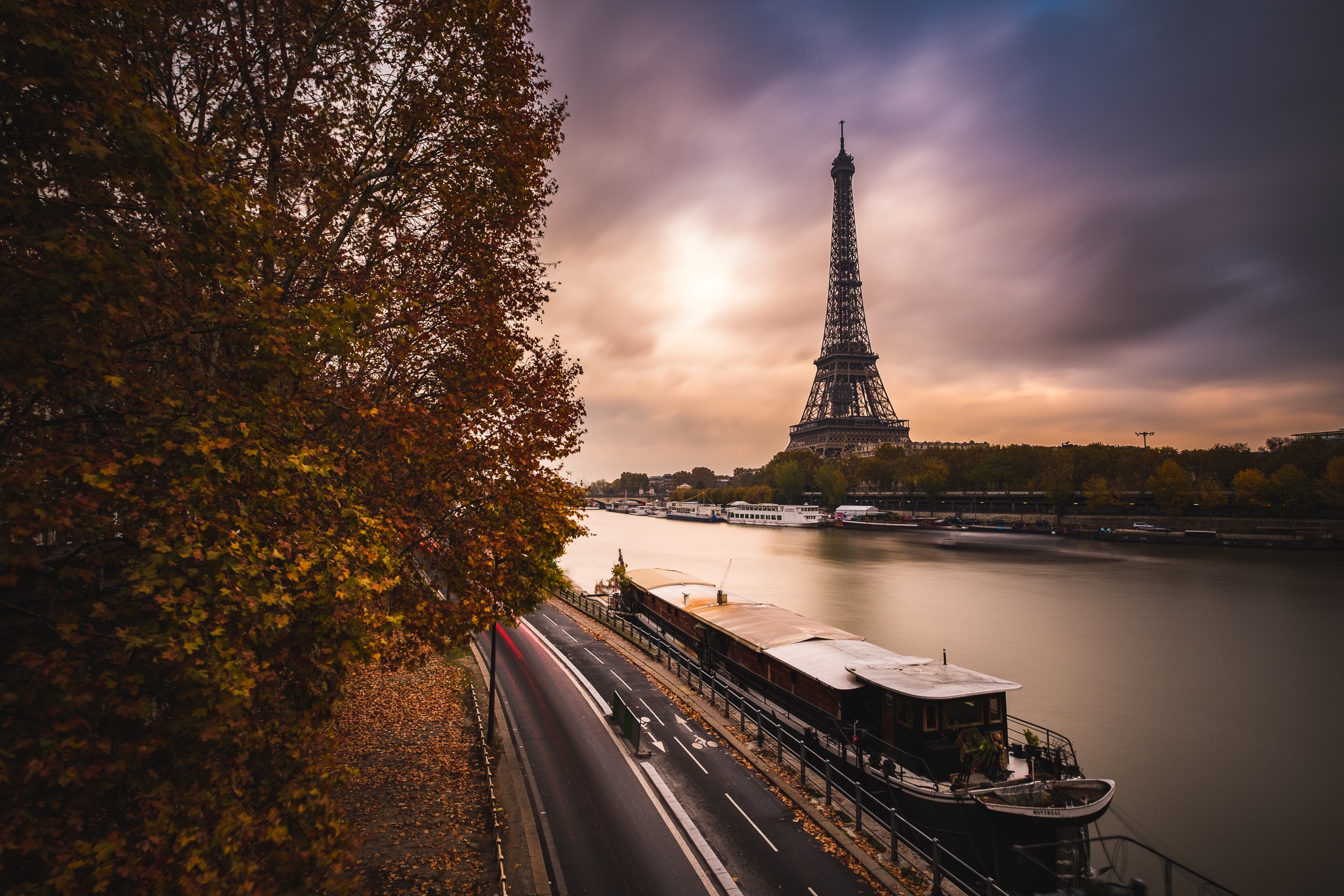 Eiffel Tower France Paris River 2048x1365