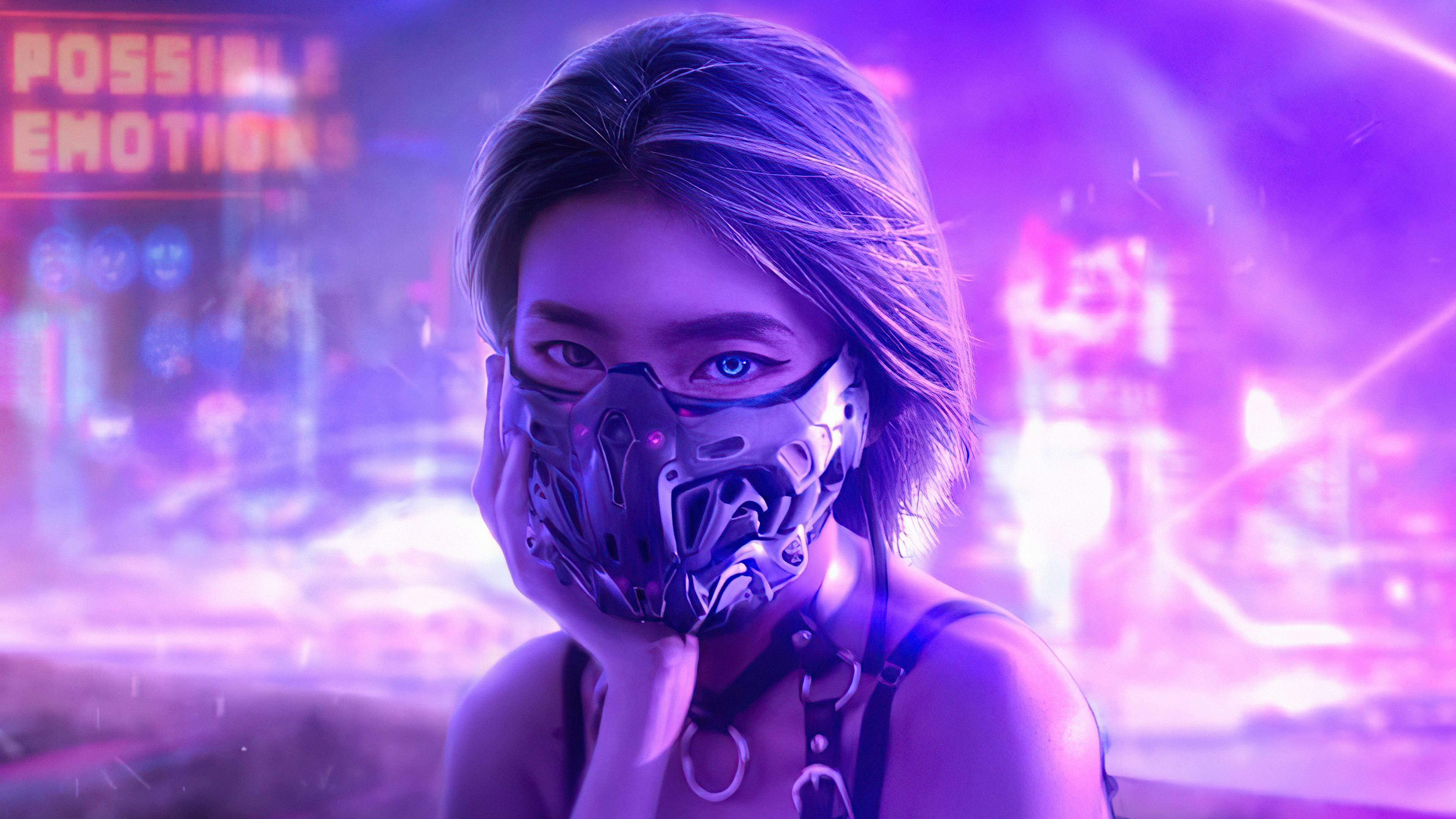 Cyberpunk Futuristic Girl 3840x2160