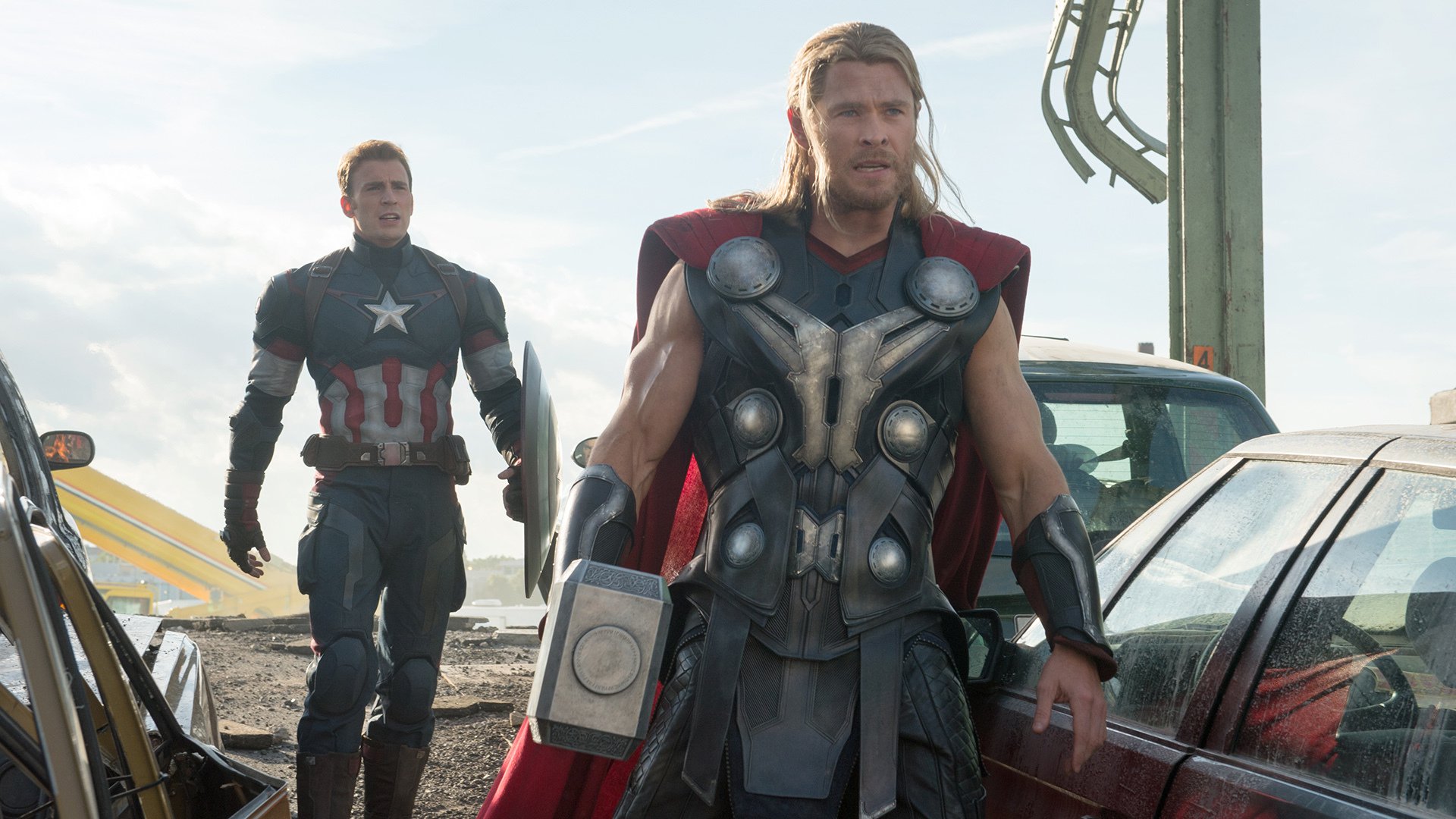 Captain America Chris Evans Chris Hemsworth Thor 1920x1080