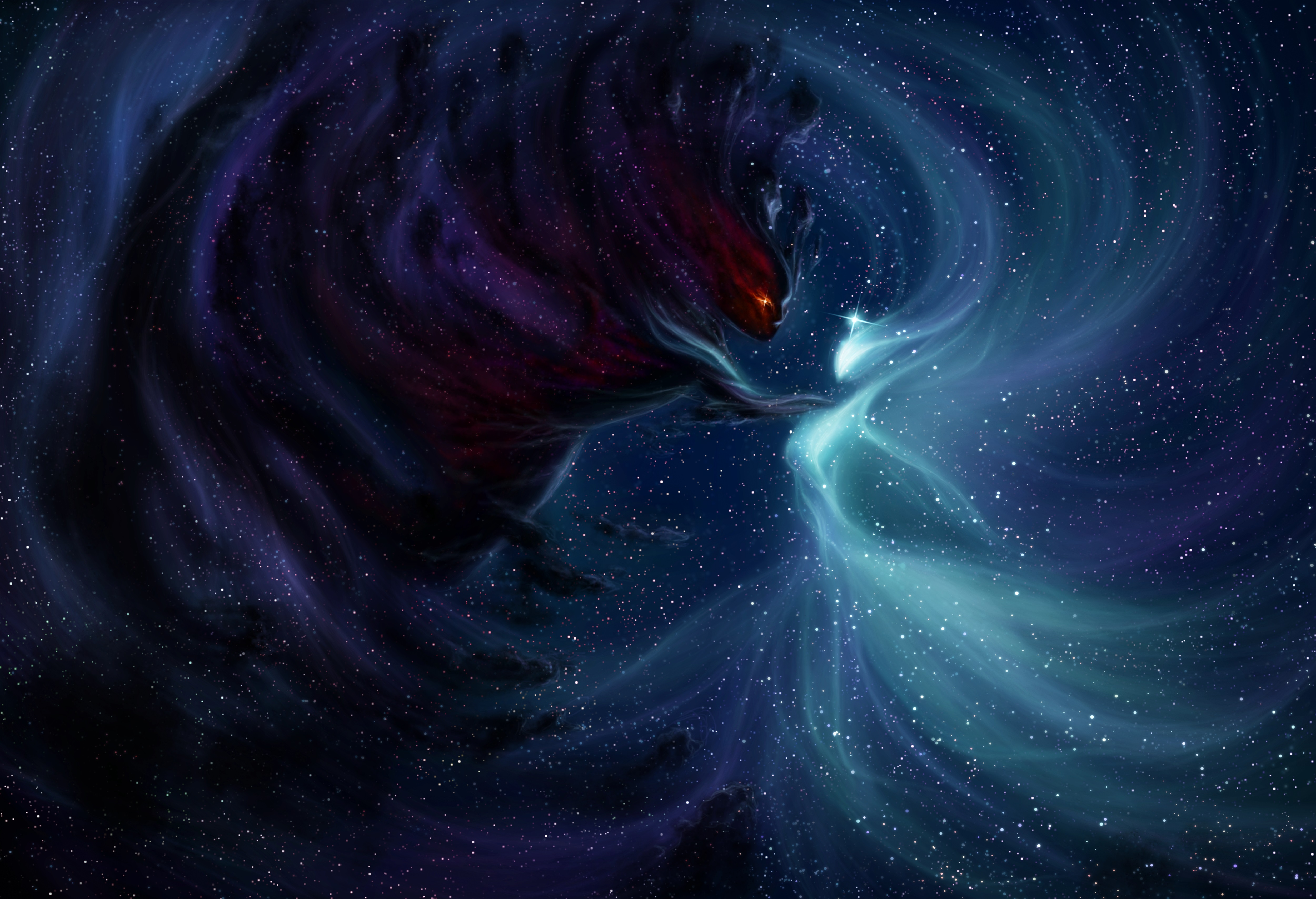 Creature Nebula Space Stars 5000x3417