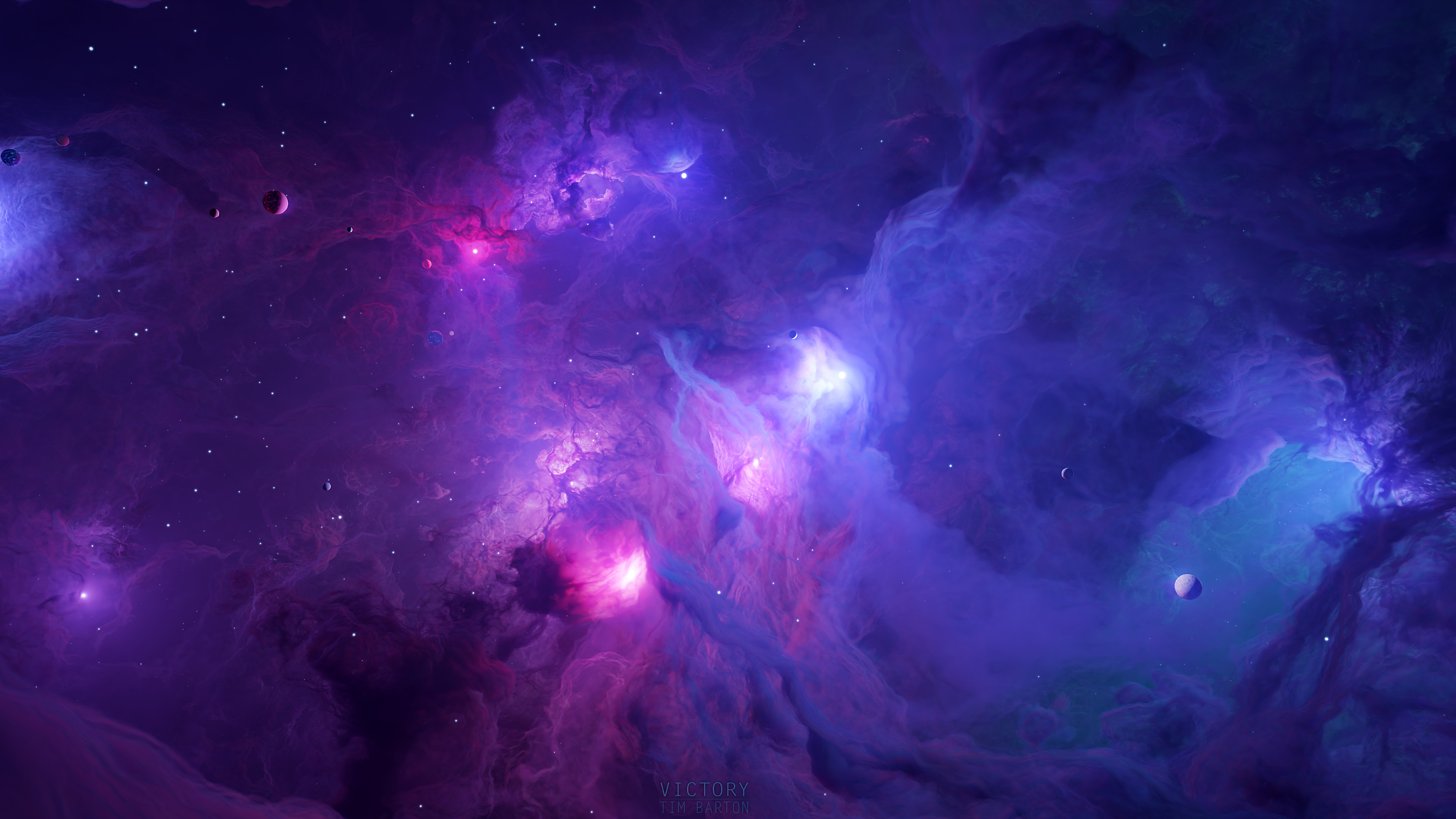ArtStation Digital Art Tim Barton Space Nebula 3840x2160