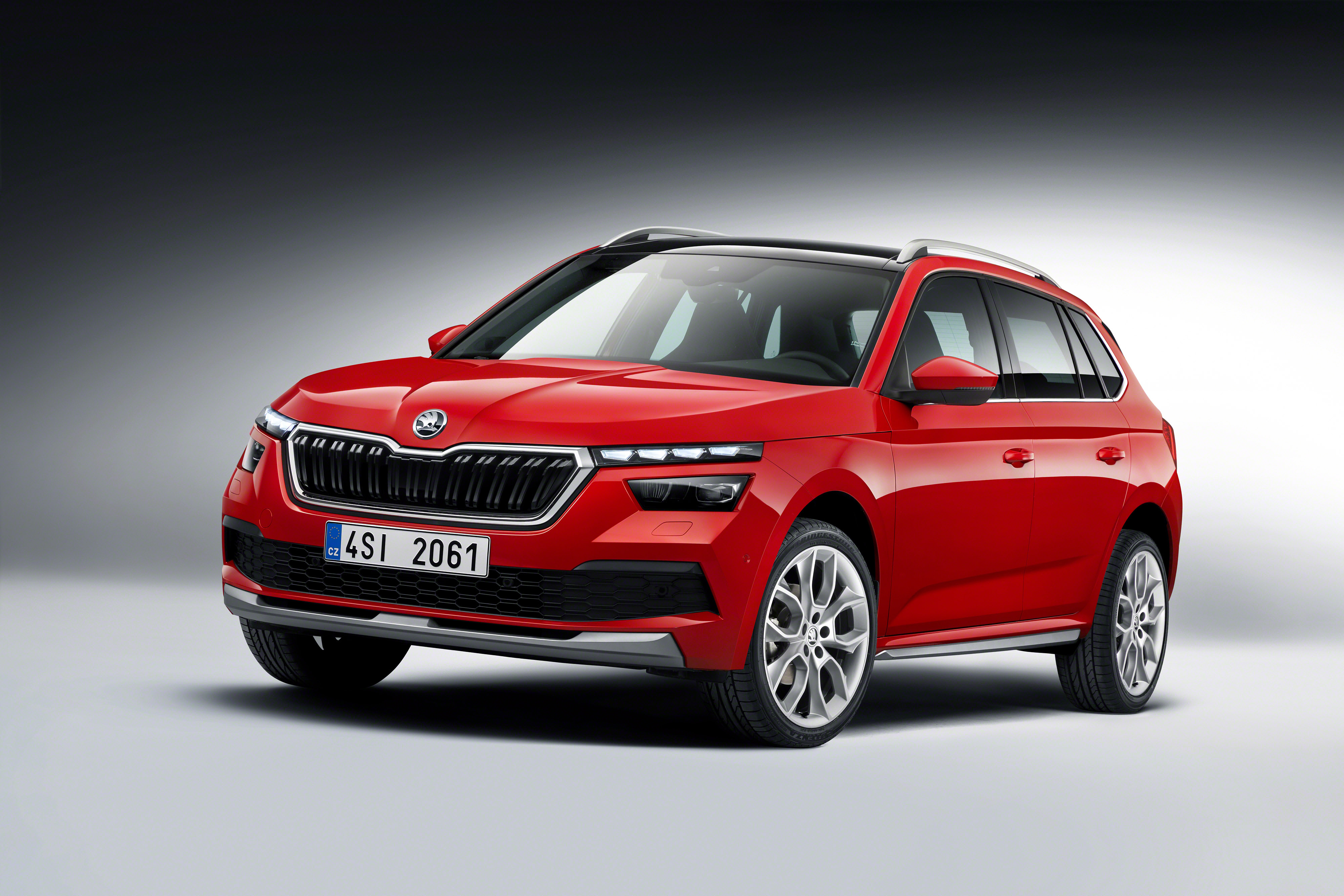 Car Red Car Suv Vehicle Skoda Skoda Kamiq 4000x2667