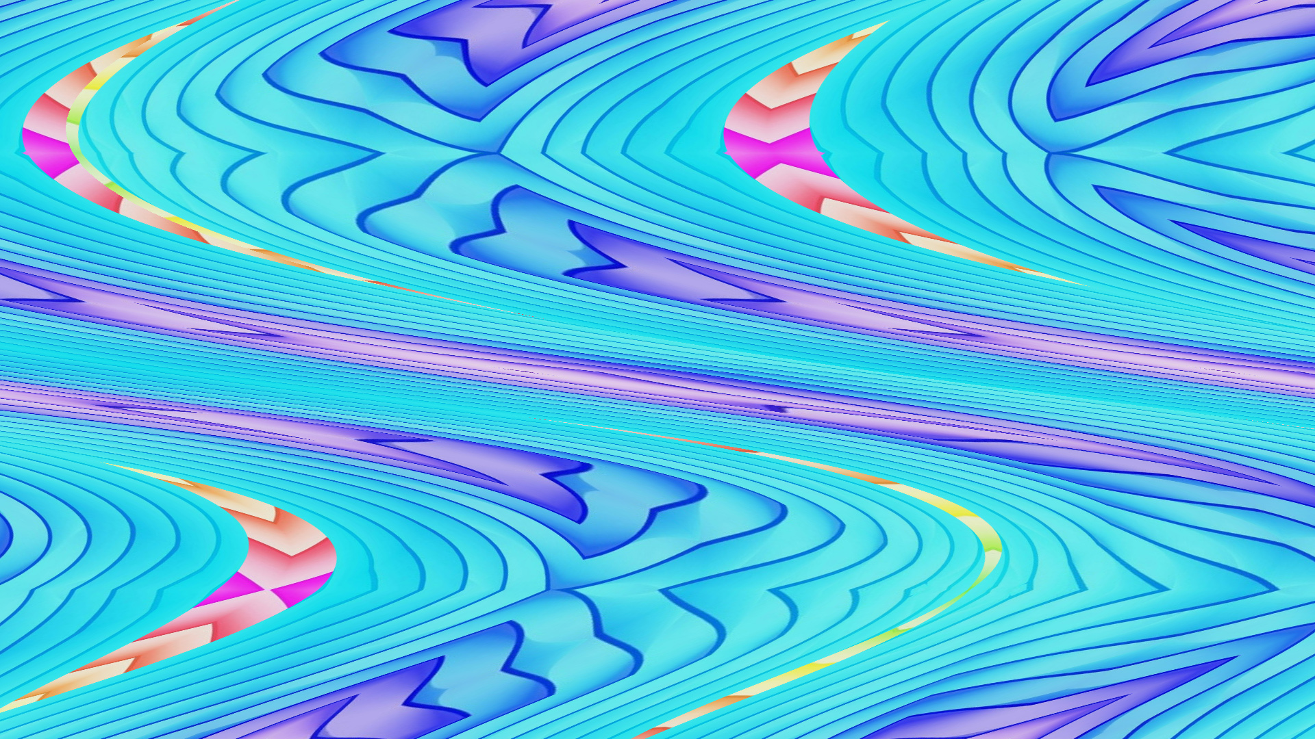 Abstract Artistic Blue Colorful Colors Curves Digital Art 1920x1080