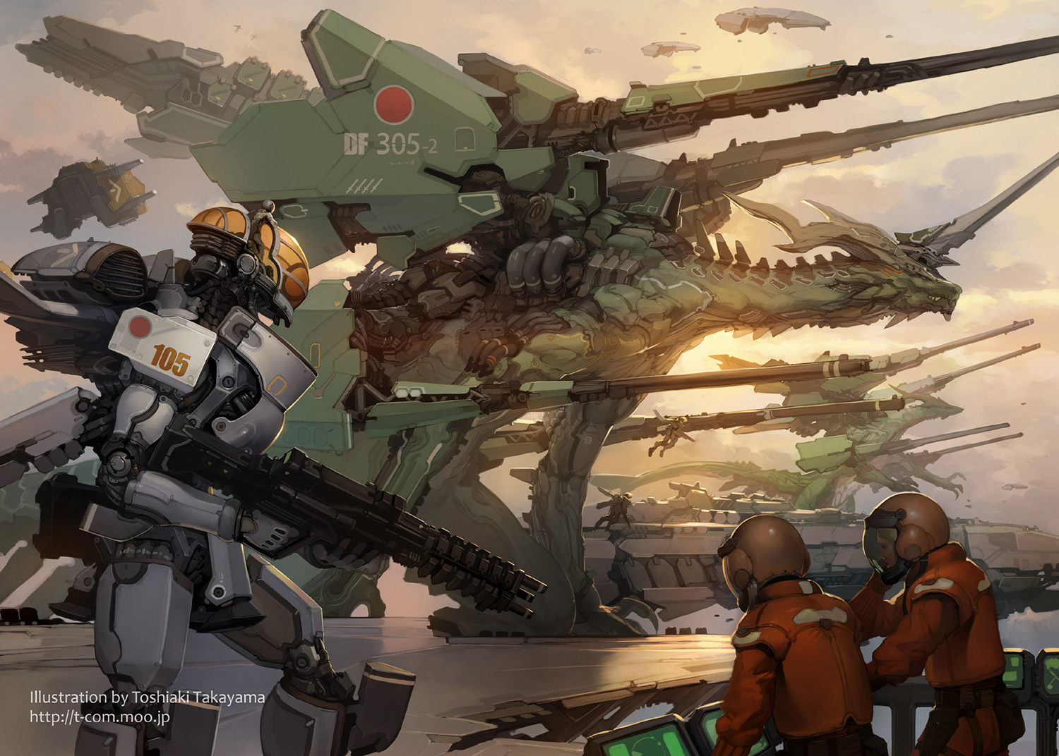 Robot Mecha Fight Mech War Fantasy Art Concept Art Toshiaki Takayama 1500x1072
