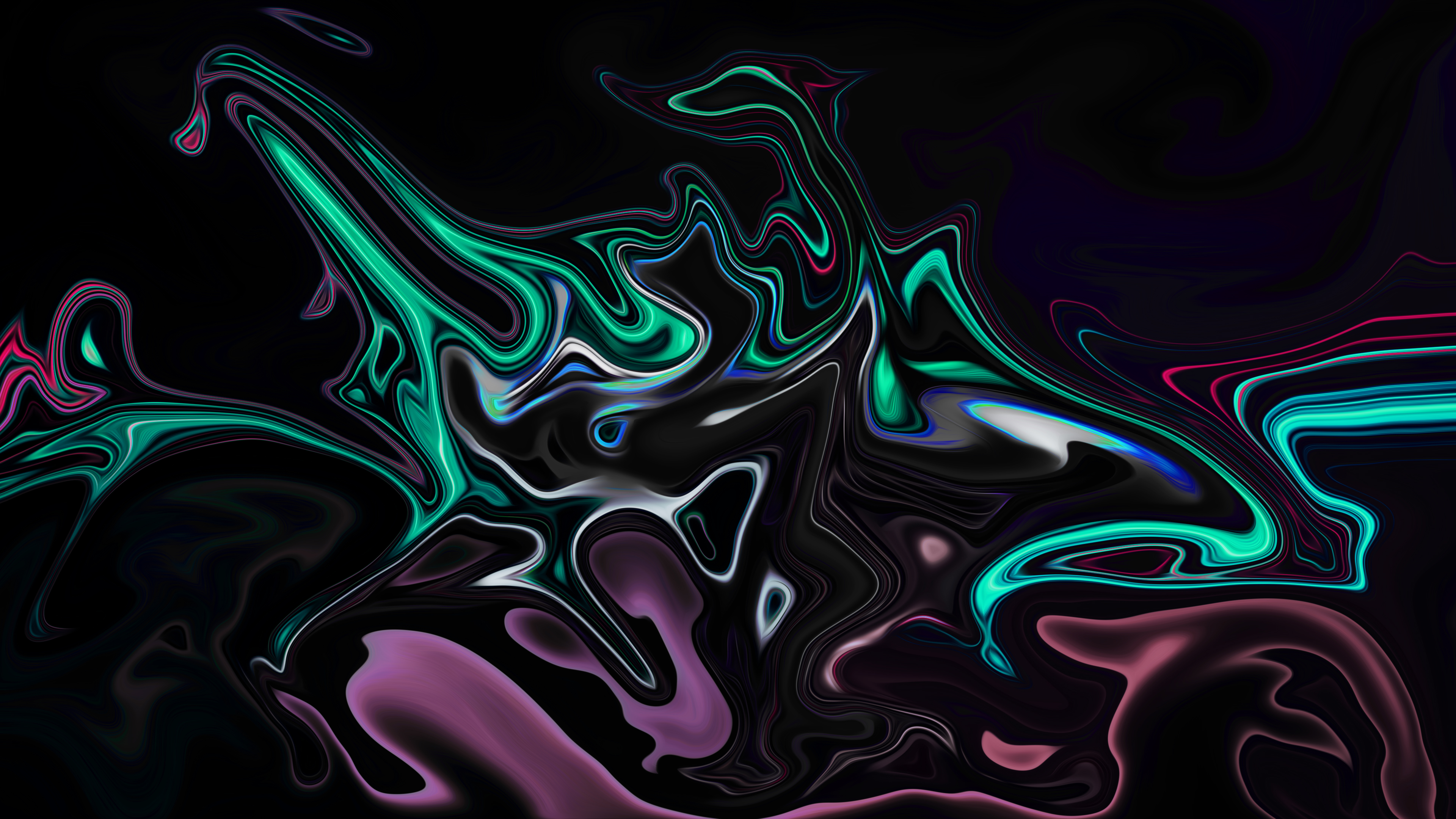 Abstract Fluid Liquid Artwork Colorful ArtStation Shapes 3840x2160