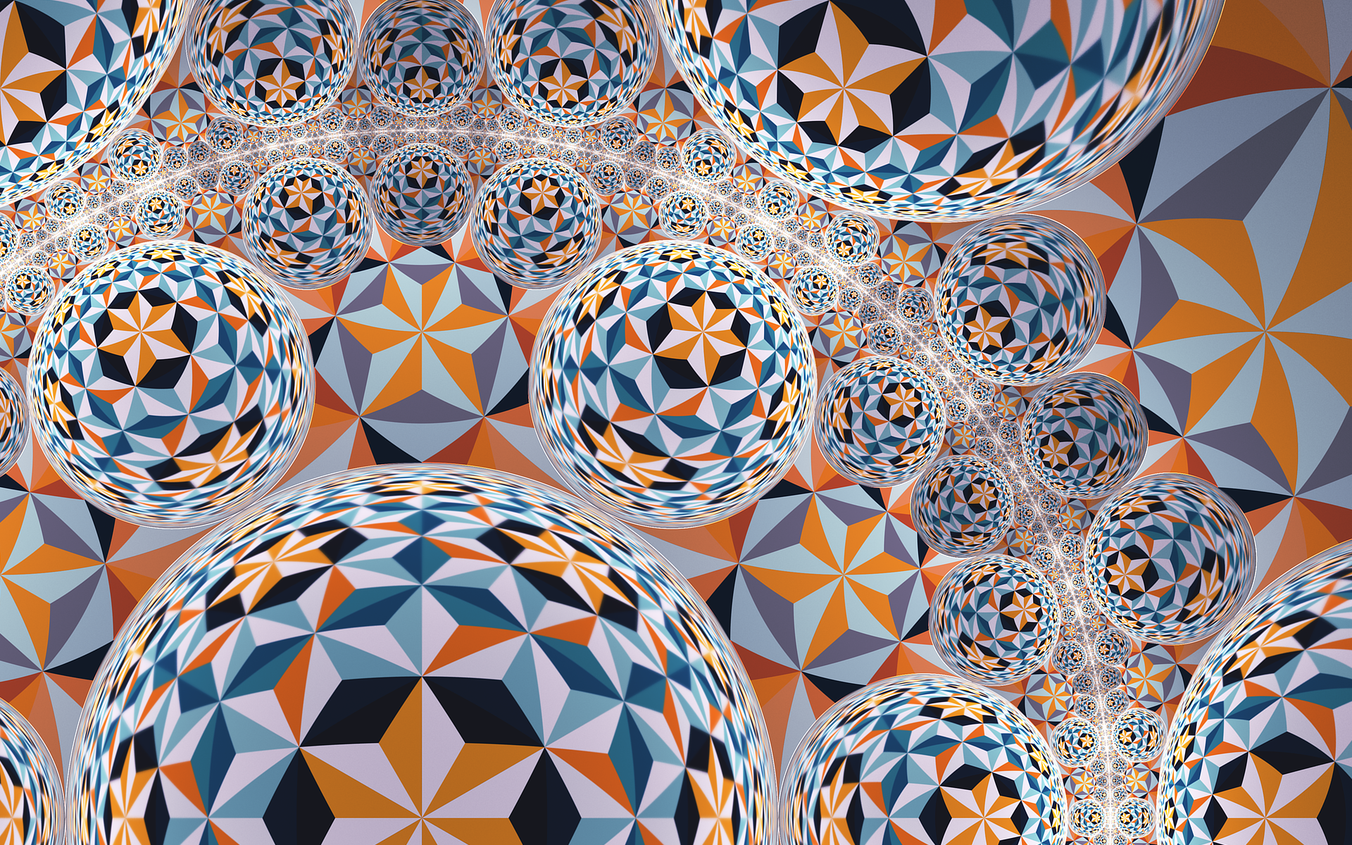 Artistic Colors Fractal Sphere 1920x1200