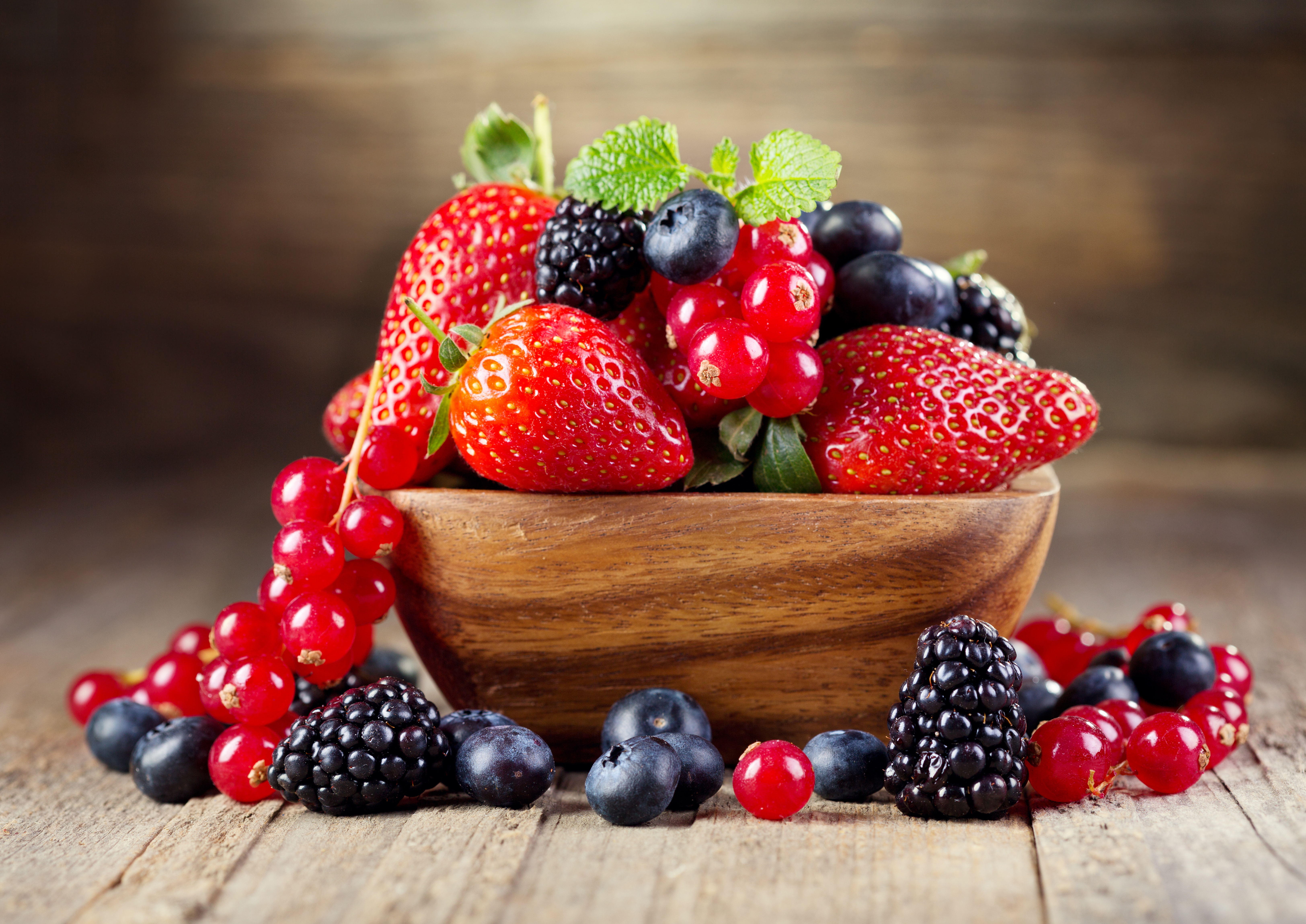 Berry Blackberry Blueberry Currants Fruit Strawberry 6496x4599