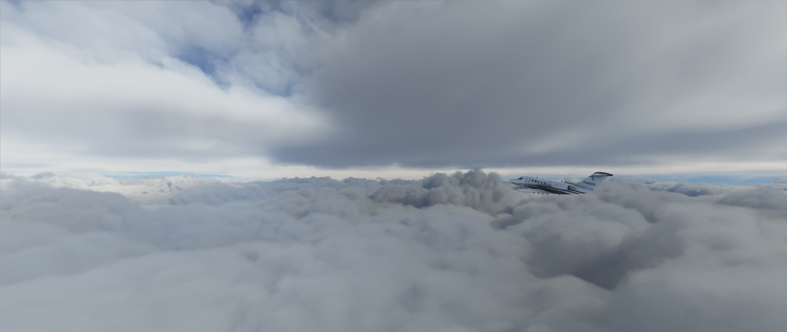 Microsoft Flight Simulator 2020 Clouds Cessna Video Game Art Ultrawide 2560x1080