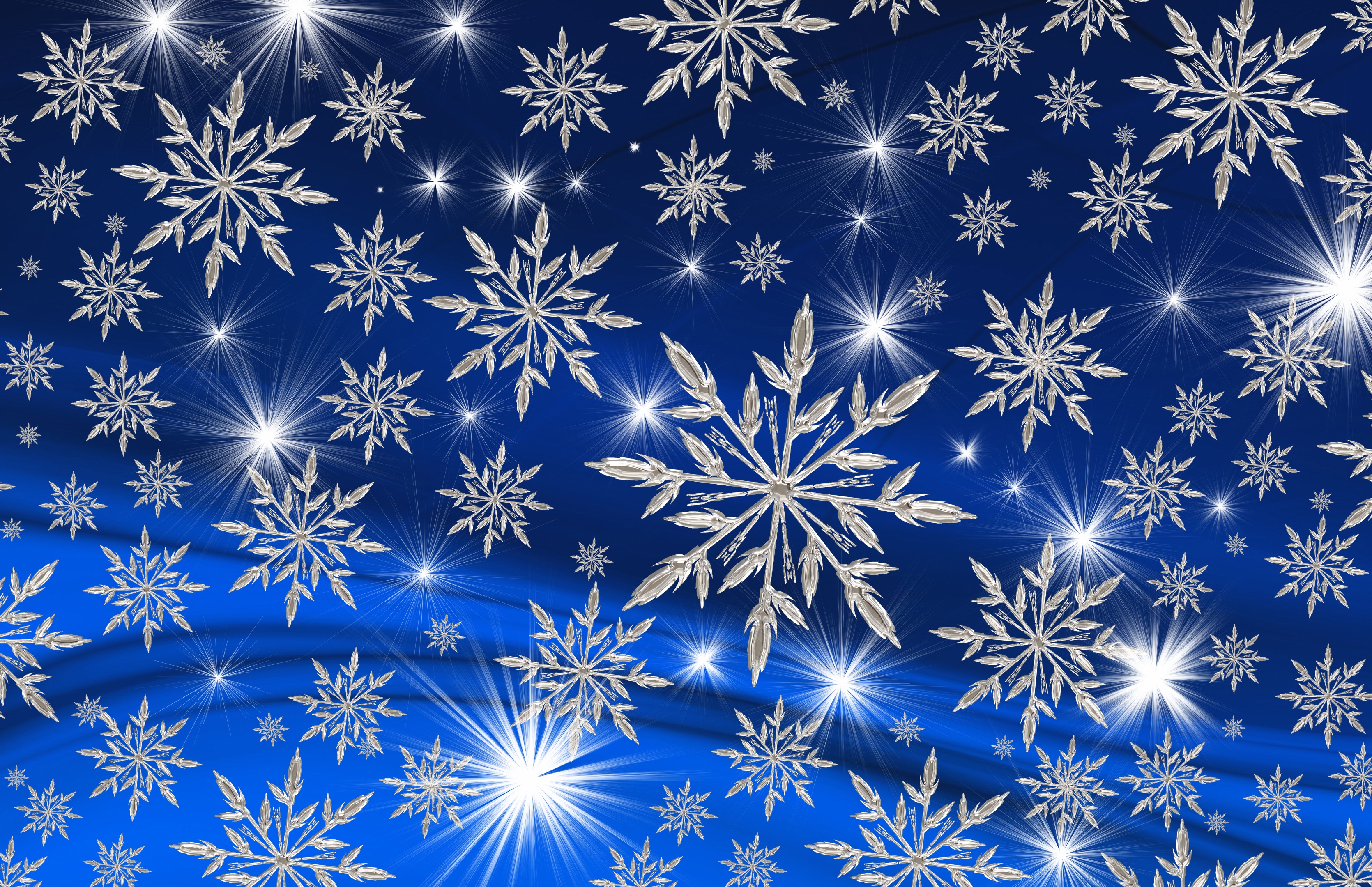 Blue Snowflake 3340x2160