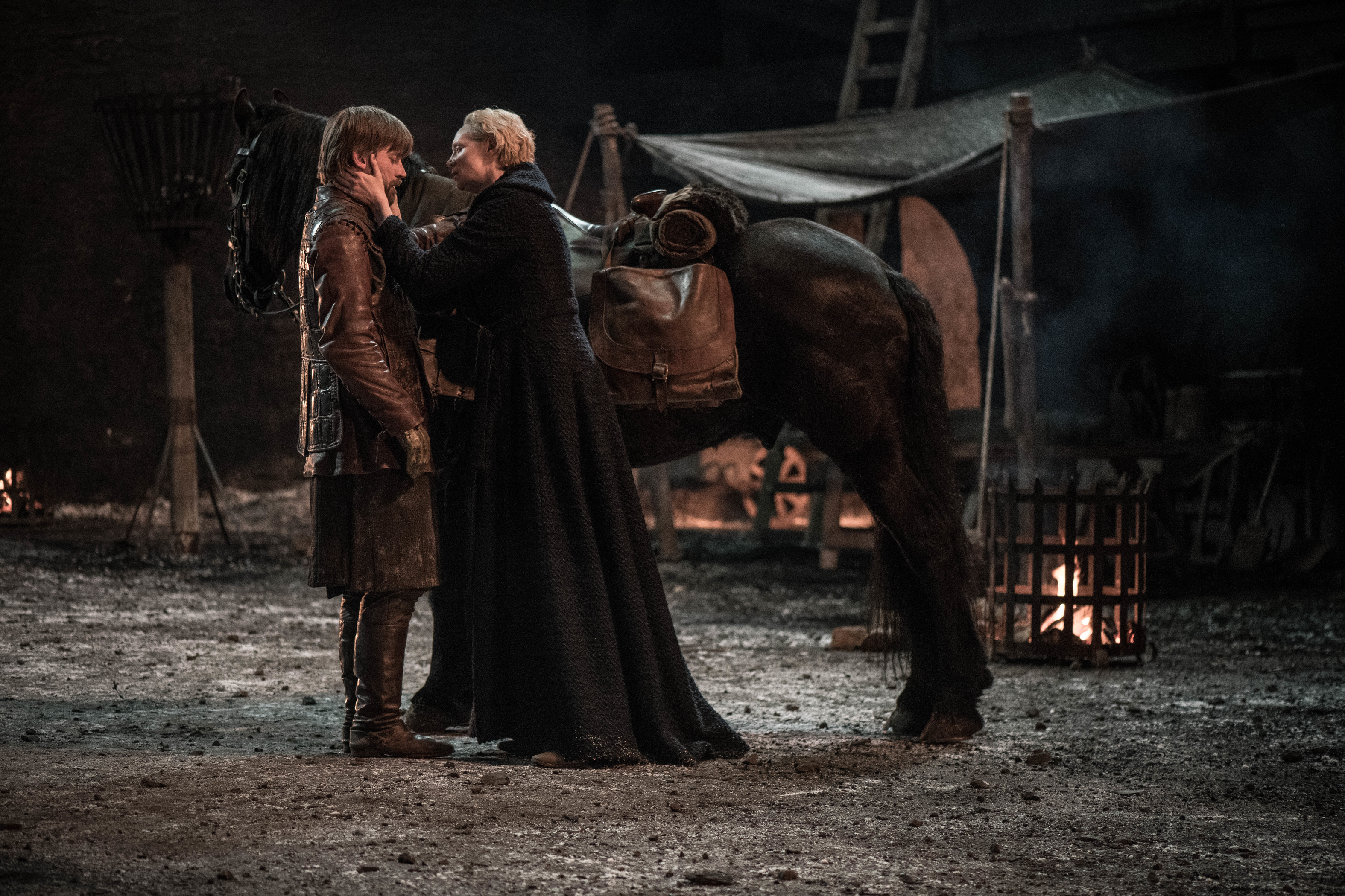 Brienne Of Tarth Game Of Thrones Gwendoline Christie Horse Jaime Lannister Nikolaj Coster Waldau 3150x2100
