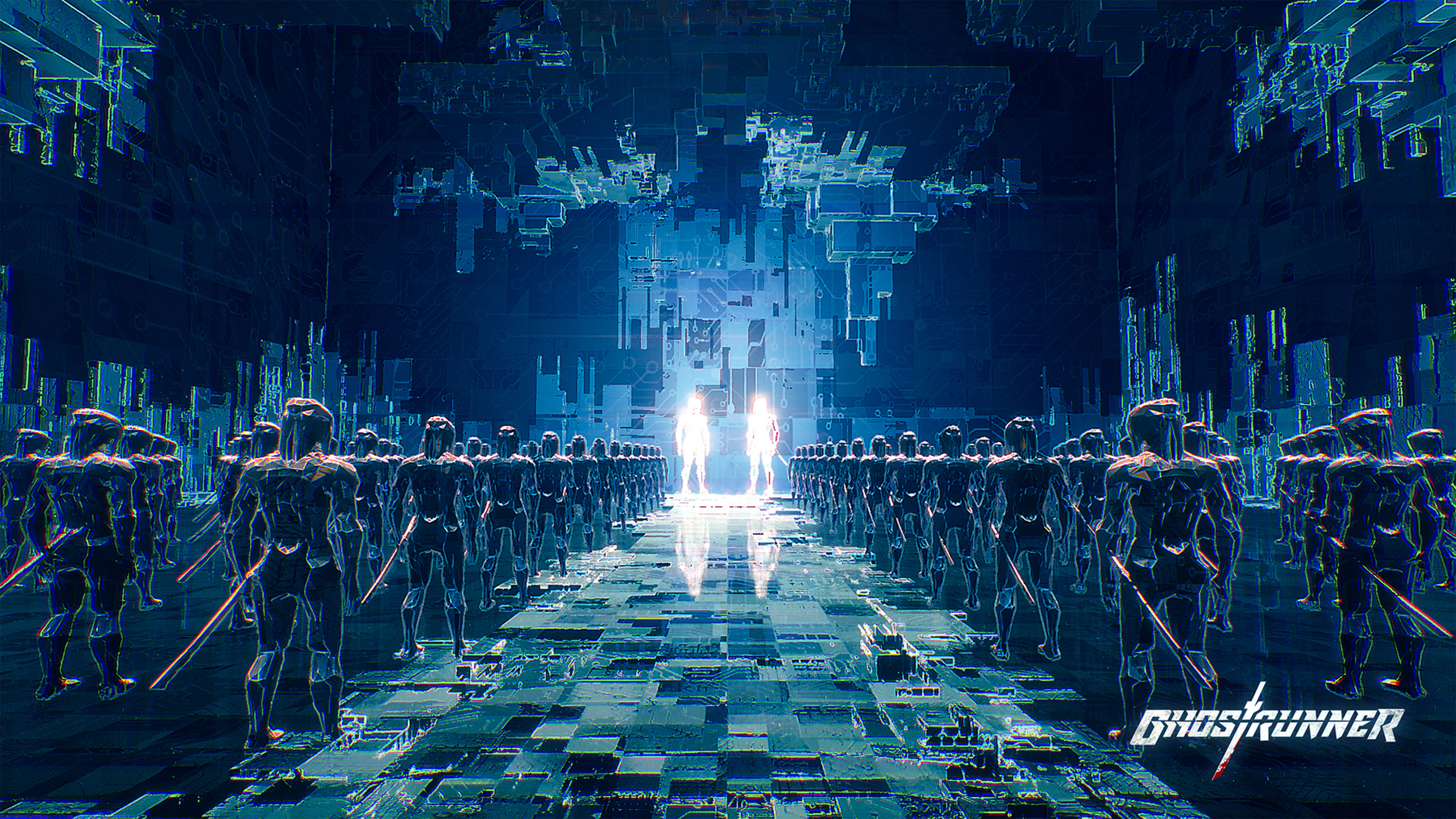 Ghostrunner Video Games Cyberpunk Science Fiction Screen Shot Katana Weapon Hologram Futuristic Cybo 3840x2160