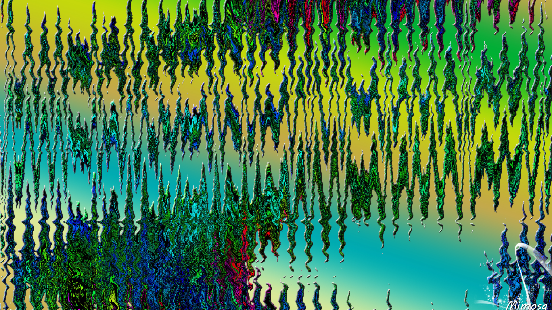 Abstract Artistic Colorful Colors Digital Art Wave 1920x1080