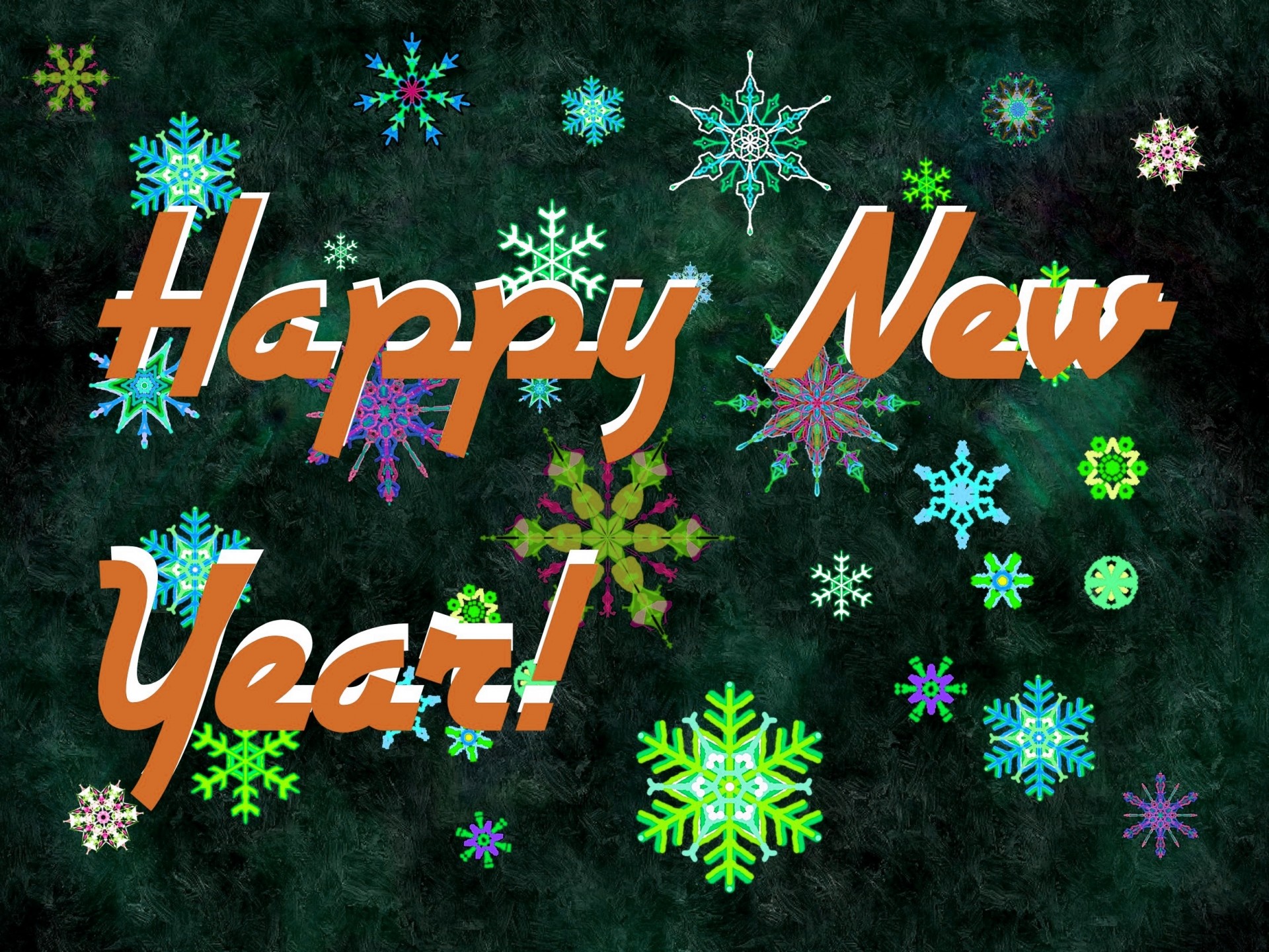Happy New Year Snowflake 1920x1440