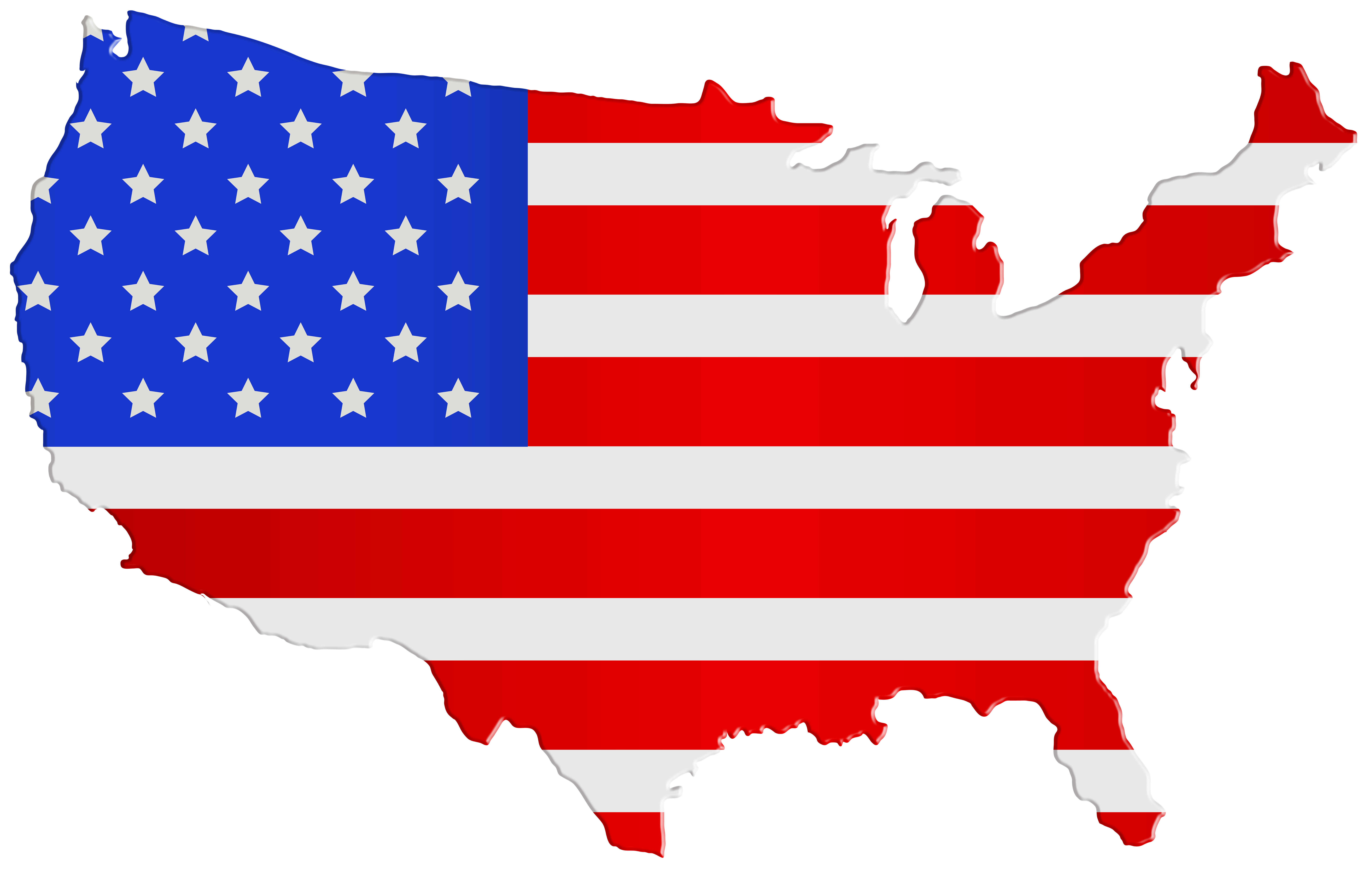 American Flag Flag Map 8000x5070