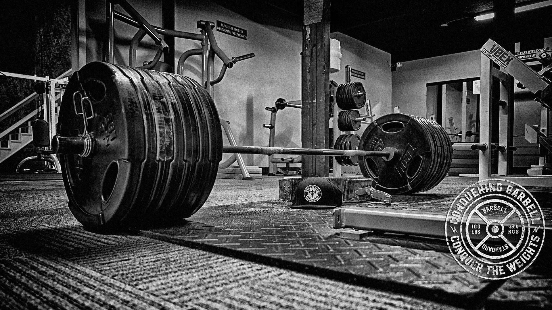 Barbell Powerlifting Monochrome Gyms 1920x1080
