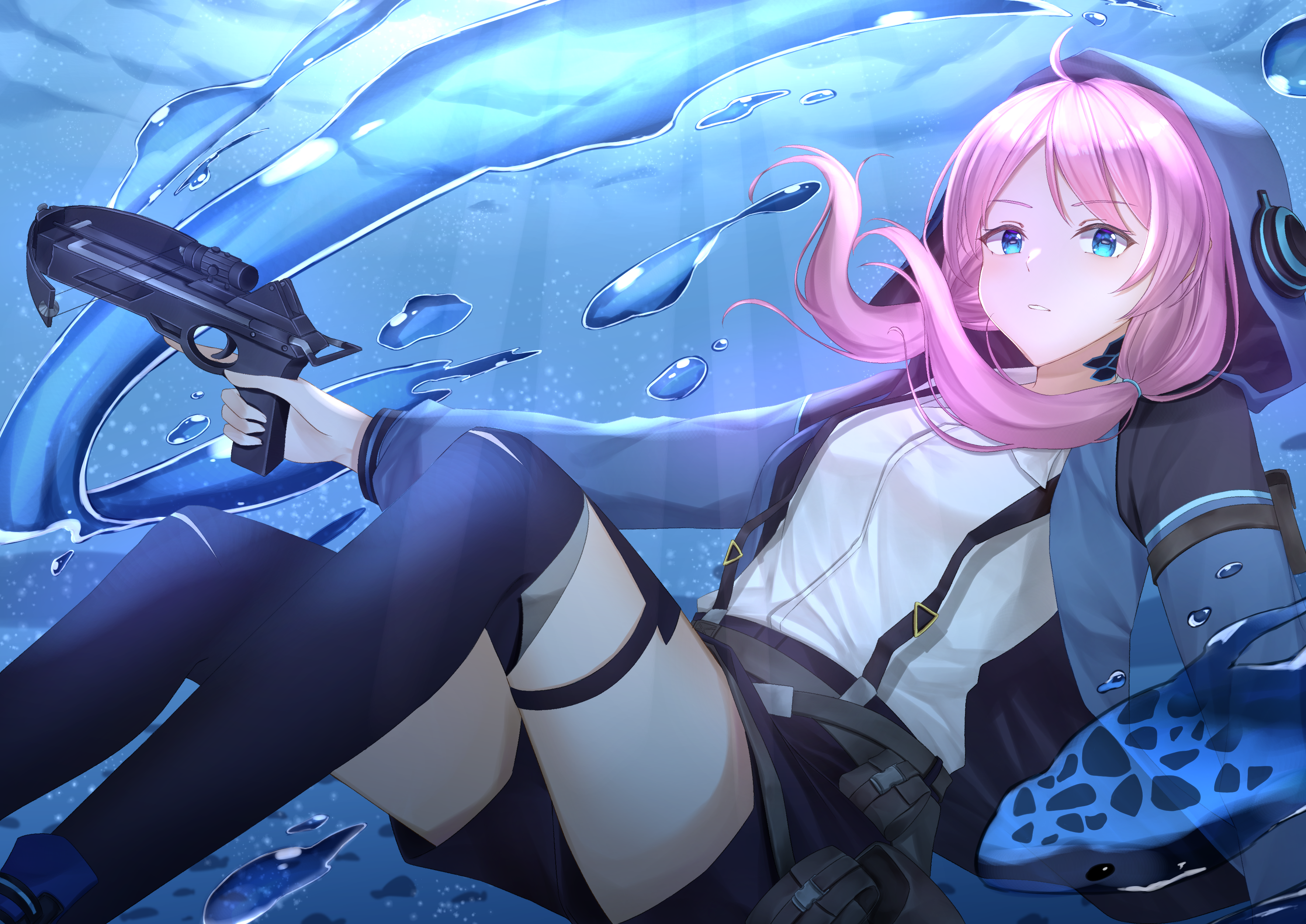 Arknights Blue Poison Arknights Pink Hair Anime Anime Girls Blue Eyes Twintails 3541x2507
