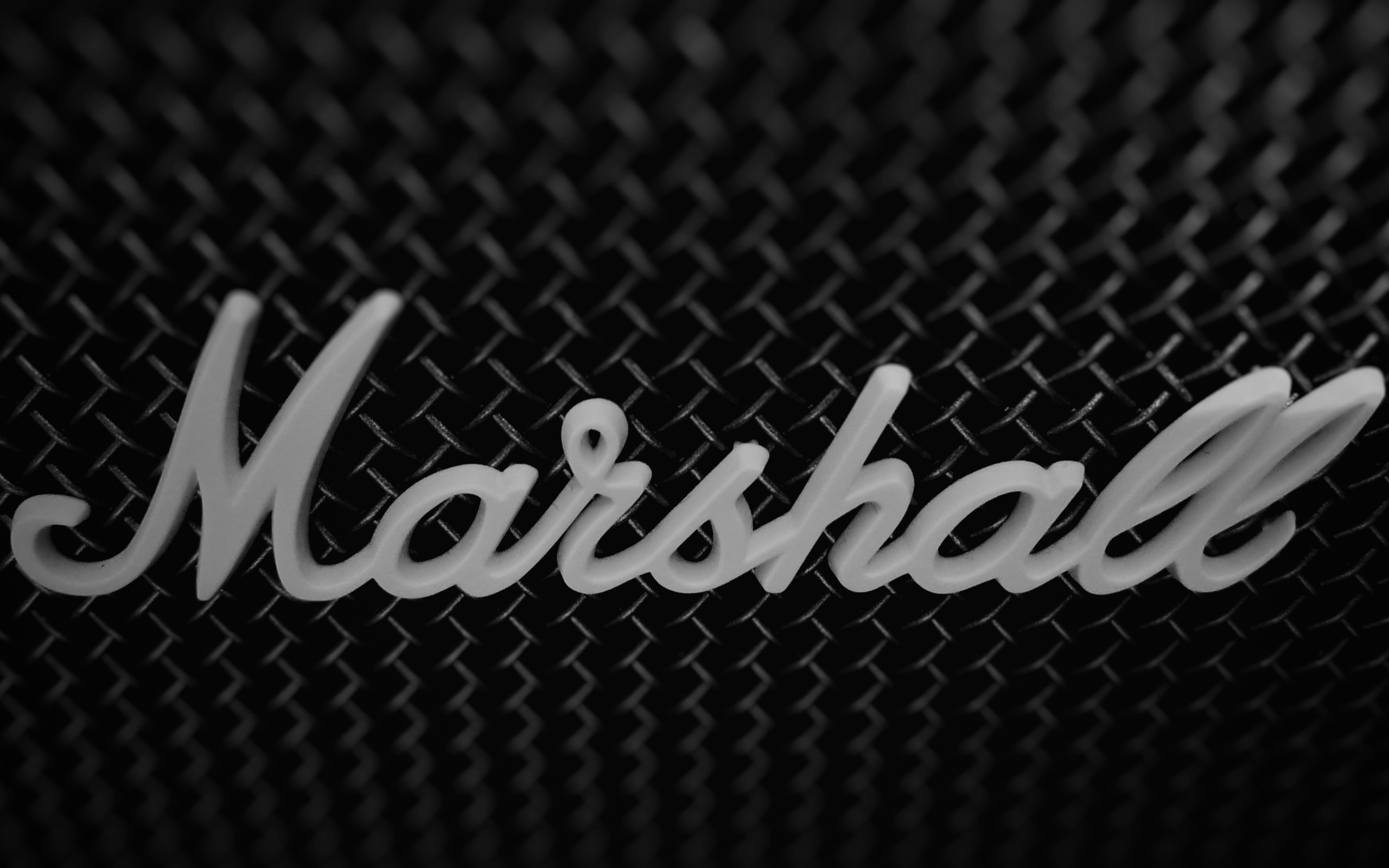 Marshall Logo Monochrome Photography Amp Music Wallpaper - Resolution ...