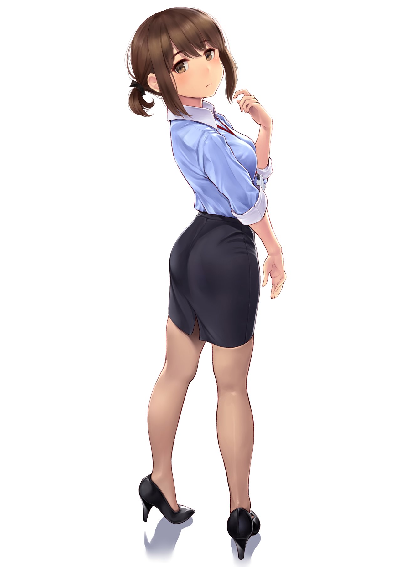 Anime Girls Office Girl Simple Background Wa Genryusui Ganbare Douki Chan 1296x1812
