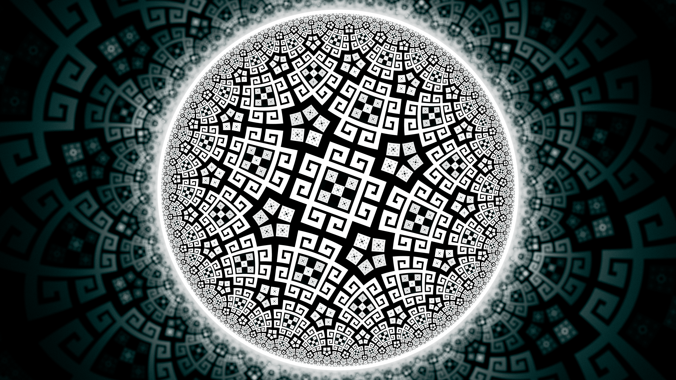 Artistic Digital Art Fractal Sphere 2560x1440