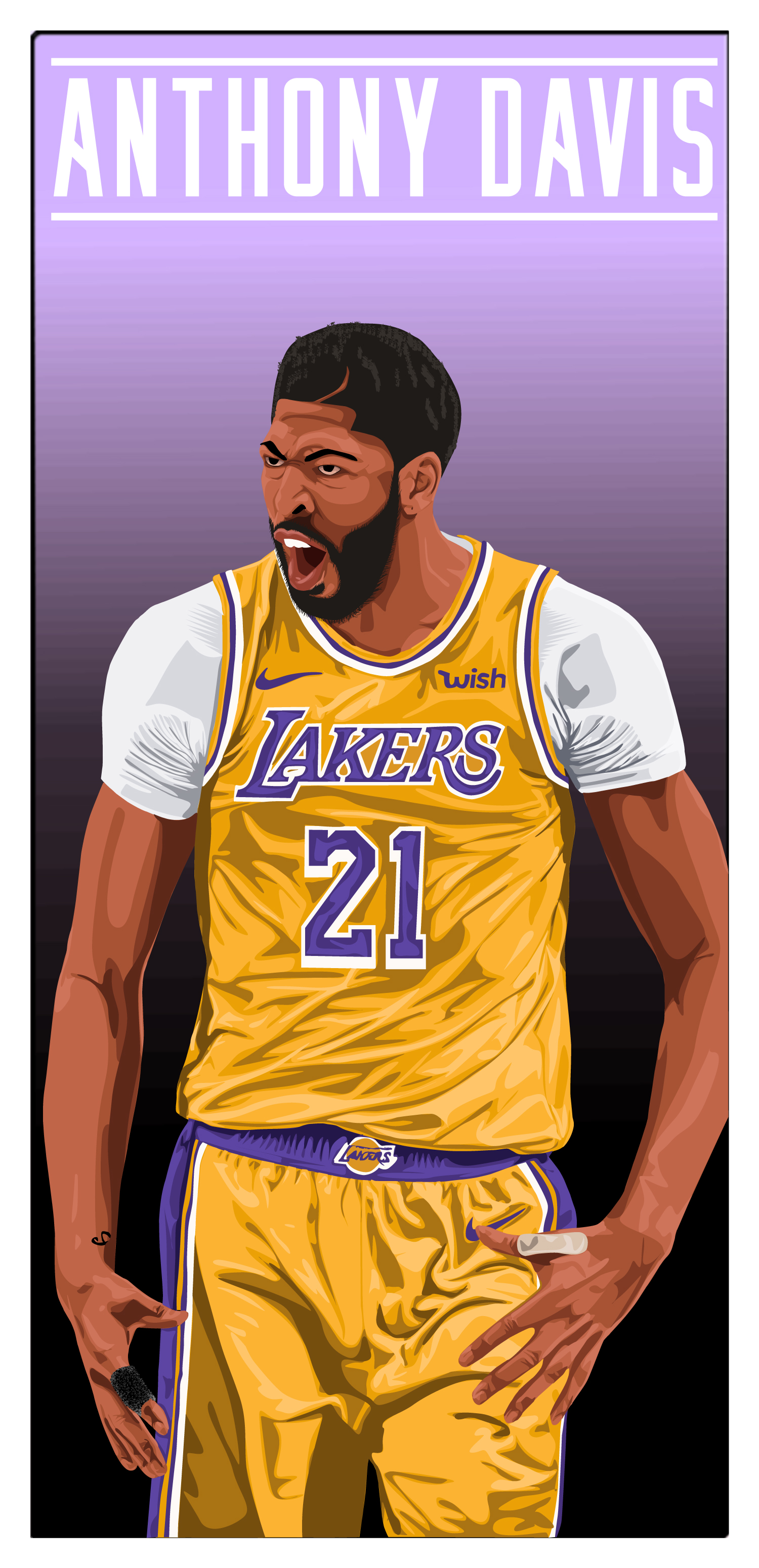 Basketball Baskets Bucket Anthony Davis LeBron James Entertainment Sport Artwork Digital Art Men Spo 1500x3100