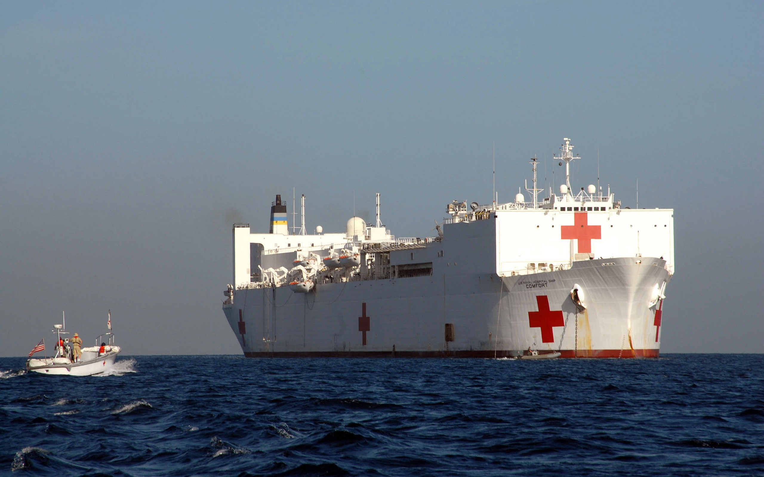 Hospital Ship Usns Comfort T Ah 20 Warship 2560x1599