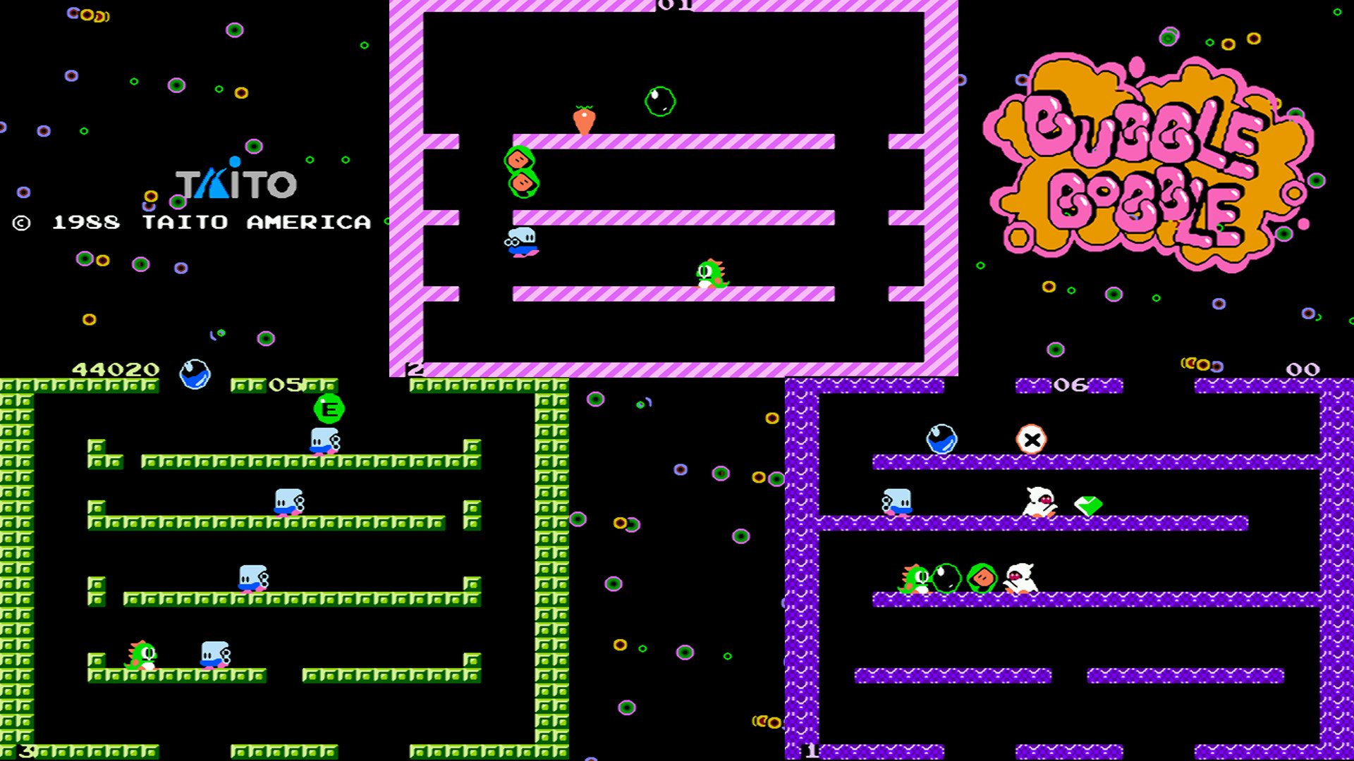 Video Games Retro Games Bubble Bobble Taito 1988 Year 1920x1080