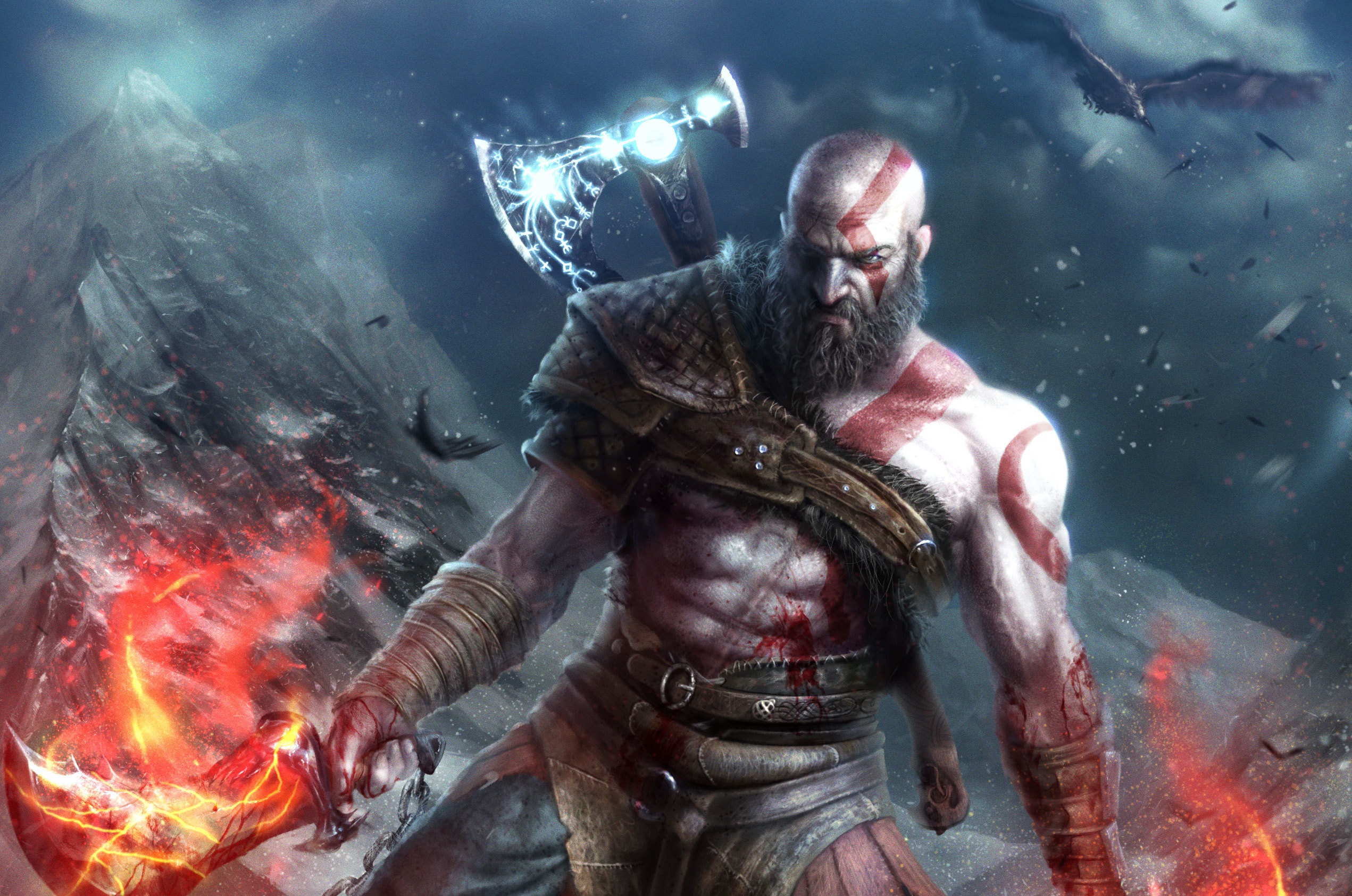 God Of War 2018 Kratos God Of War 2542x1686